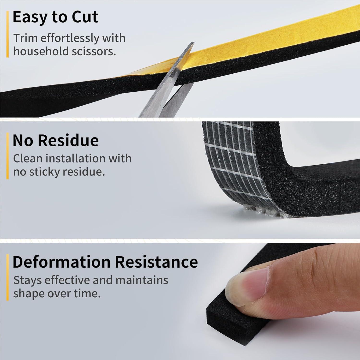 Cinta de Sellado Bonison 8m - Aislamiento Acústico Negro