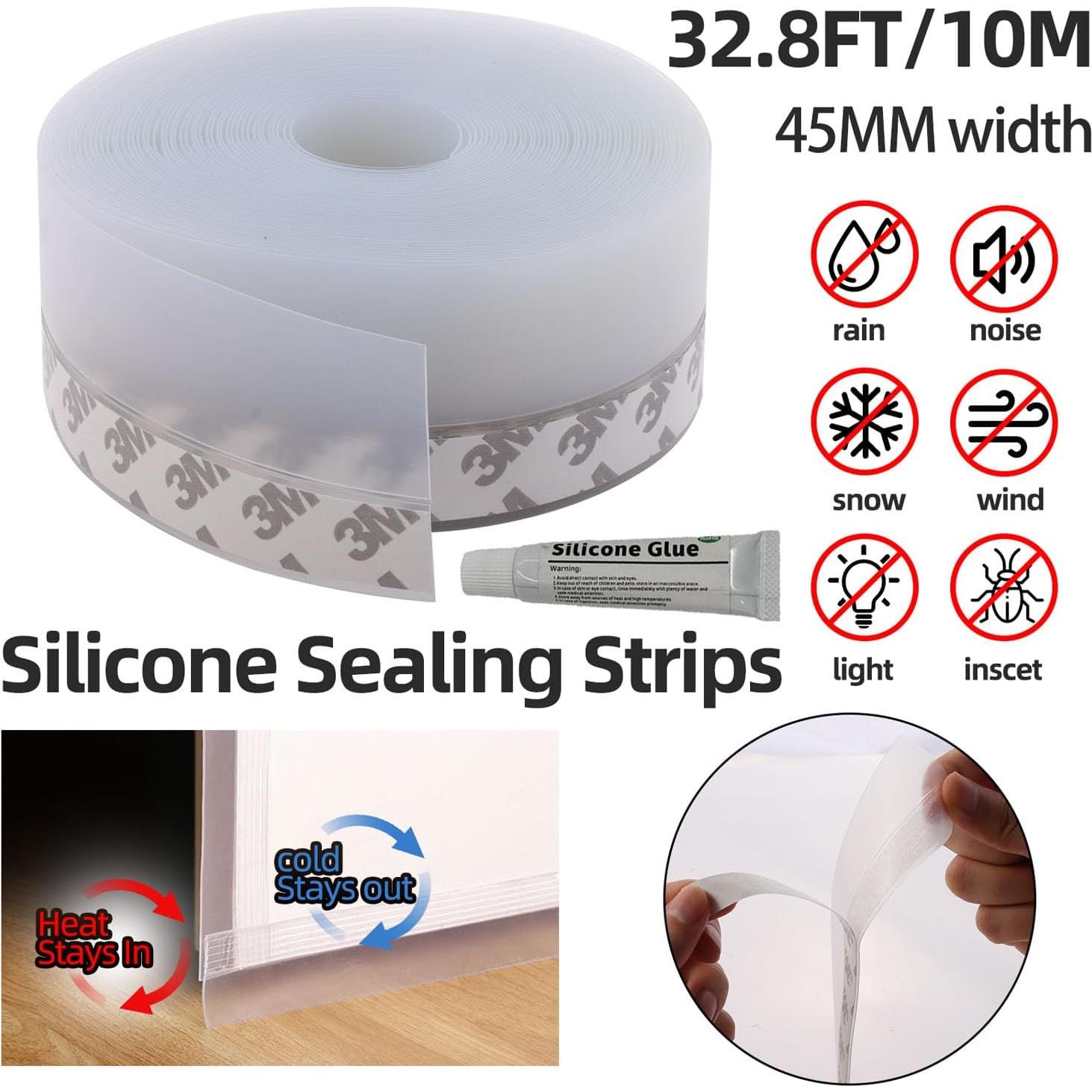 Burlete de Silicona ZERITO 10m para Puertas y Ventanas