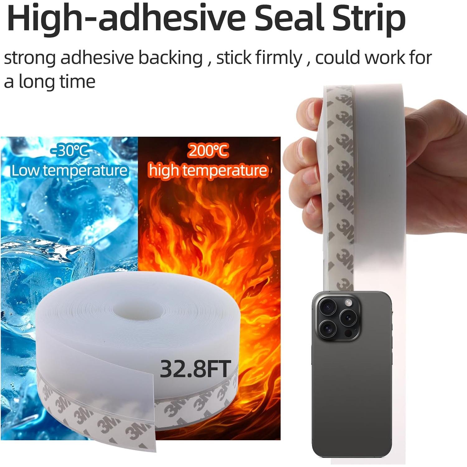 Burlete de Silicona ZERITO 10m para Puertas y Ventanas