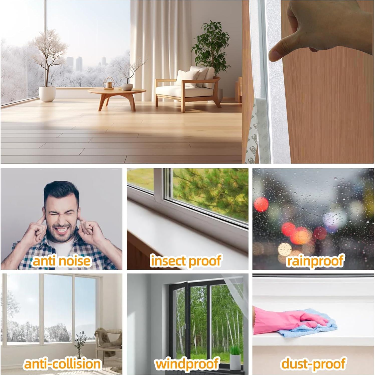 Burlete de Silicona ZERITO 10m para Puertas y Ventanas