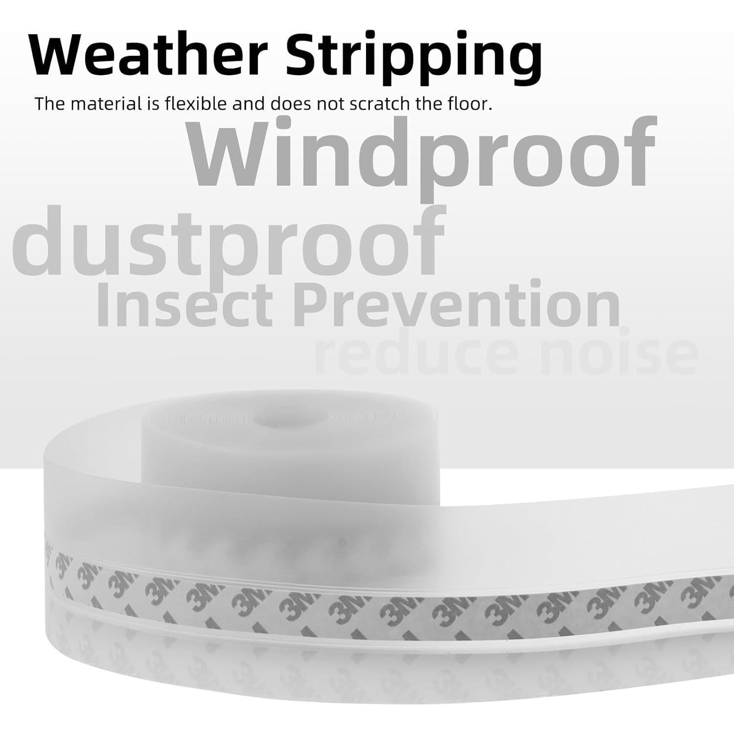 Burlete de Silicona ZERITO 10m para Puertas y Ventanas