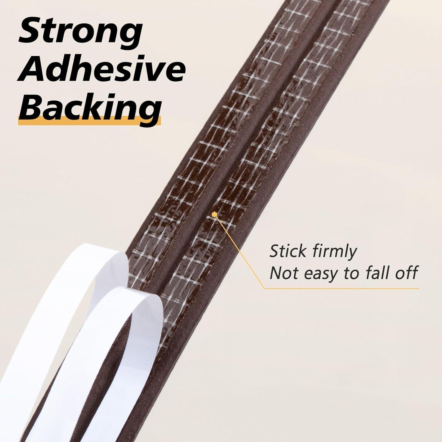 SUNMON Sello de Puerta D-Tipo Aislamiento Espuma 6m Marrón