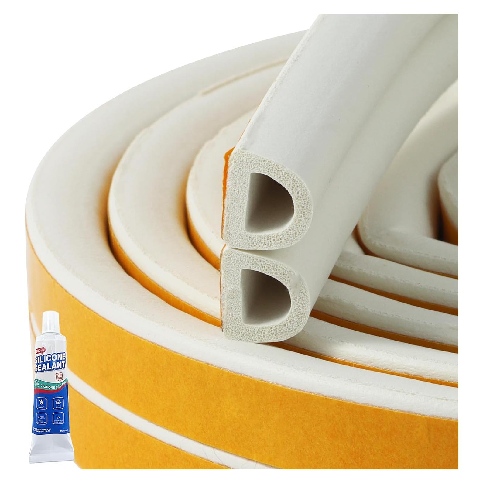 Sello de Aislamiento ZERITO 10 m Blanco para Puertas y Ventanas