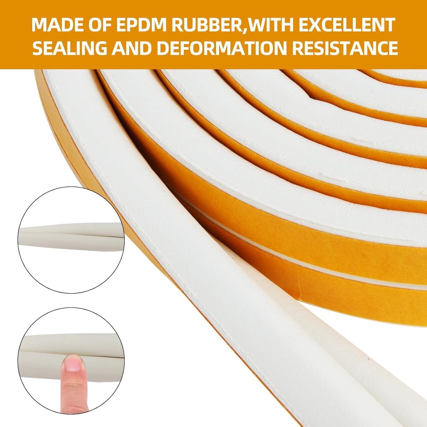 Sello de Aislamiento ZERITO 10 m Blanco para Puertas y Ventanas