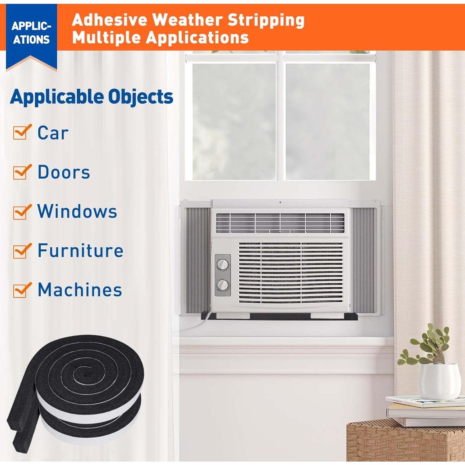 MAGZO Burlete de Espuma Aislante 1" x 1" x 8m - 4 Rollos