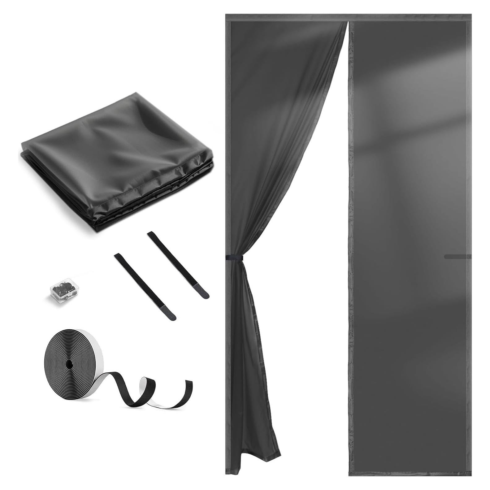 Cortina de Puerta Aislante Magnética Fillis 91.44x208.28 cm TPU Gris