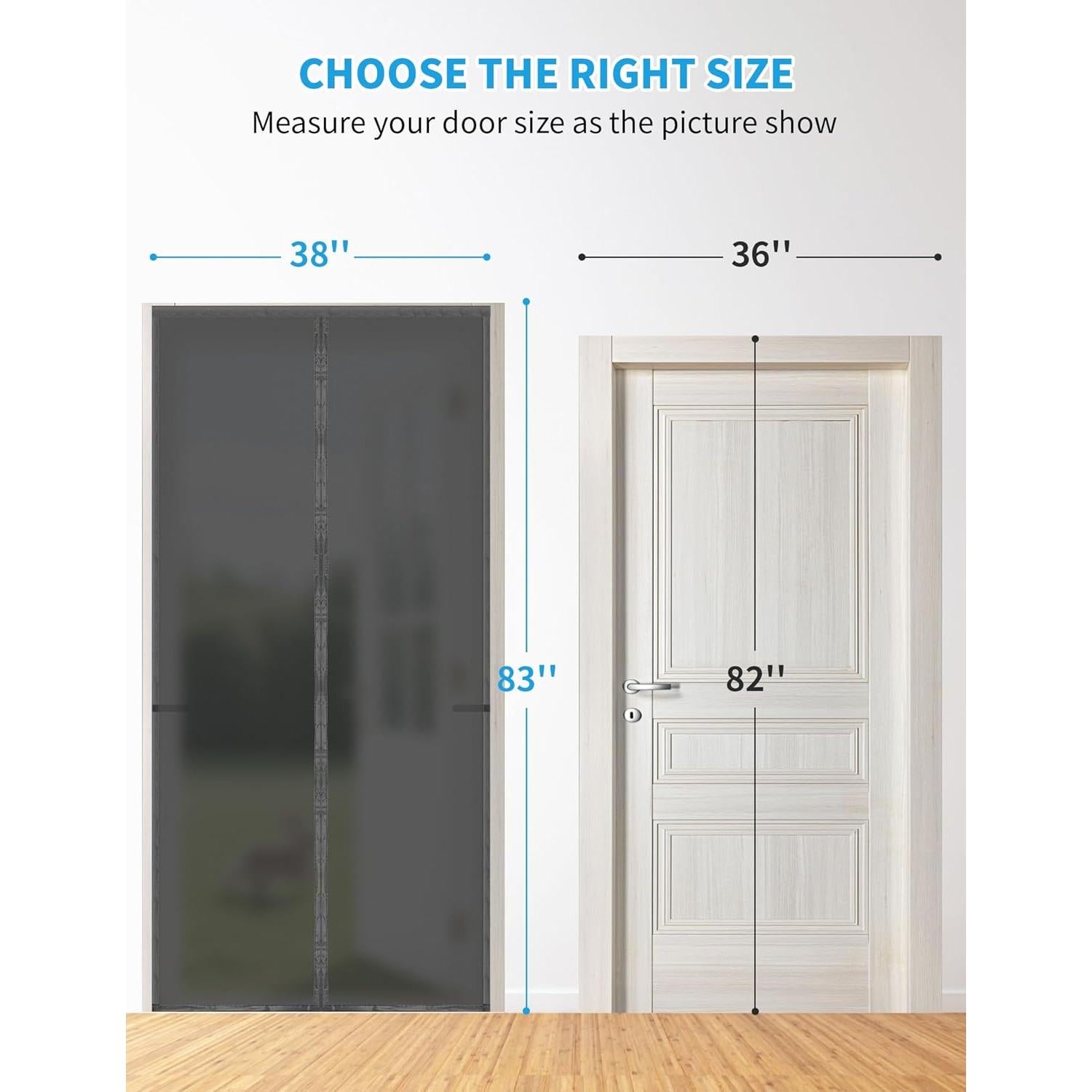 Cortina de Puerta Aislante Magnética Fillis 91.44x208.28 cm TPU Gris