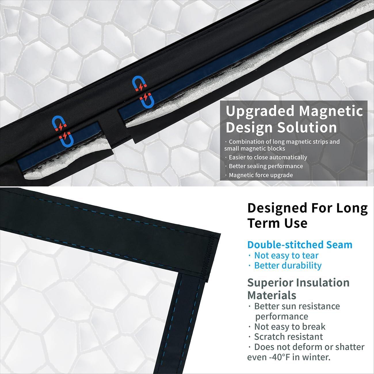 Cortina de Puerta Térmica Magnética CHIYUNS 86x208 cm Transparente