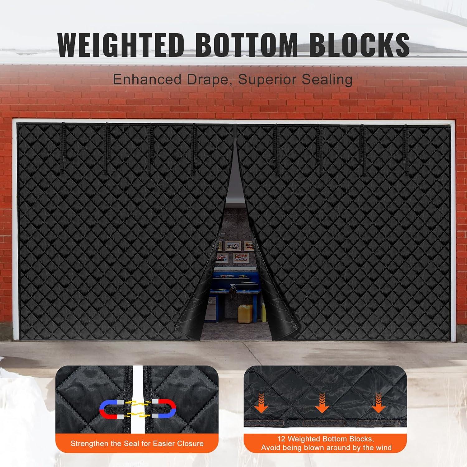 Pantalla de Puerta de Garaje VEVOR 4.88x2.13m Aislante Térmico