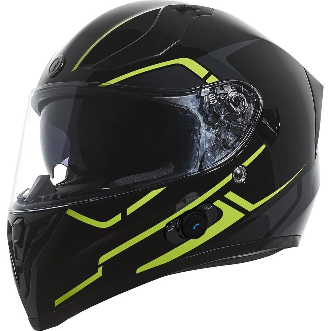 Casco Integrado TORC T15B Bluetooth Negro Amarillo X-Pequeño