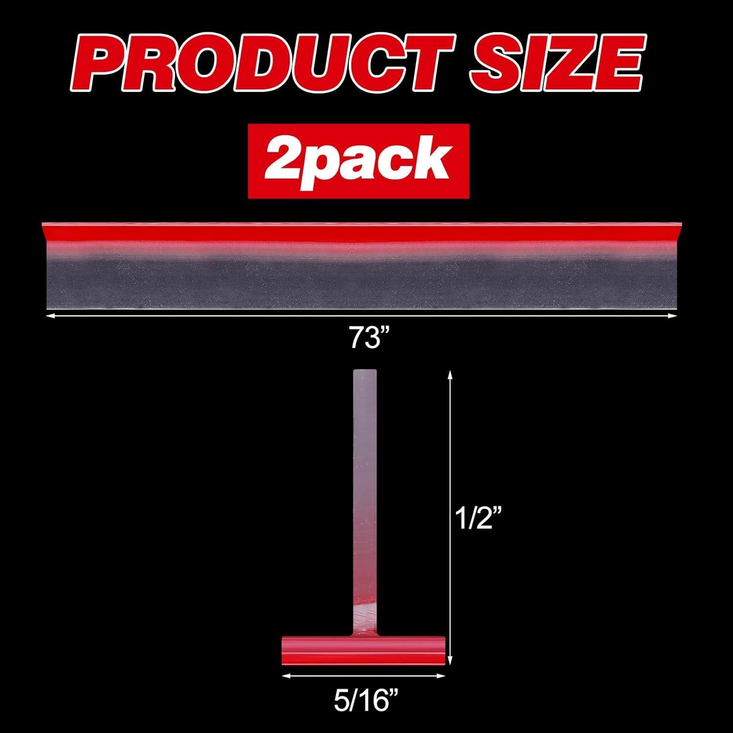 Tira de Sello de Puerta de Ducha Nuanchu 1.85m Transparente - 2 Pcs