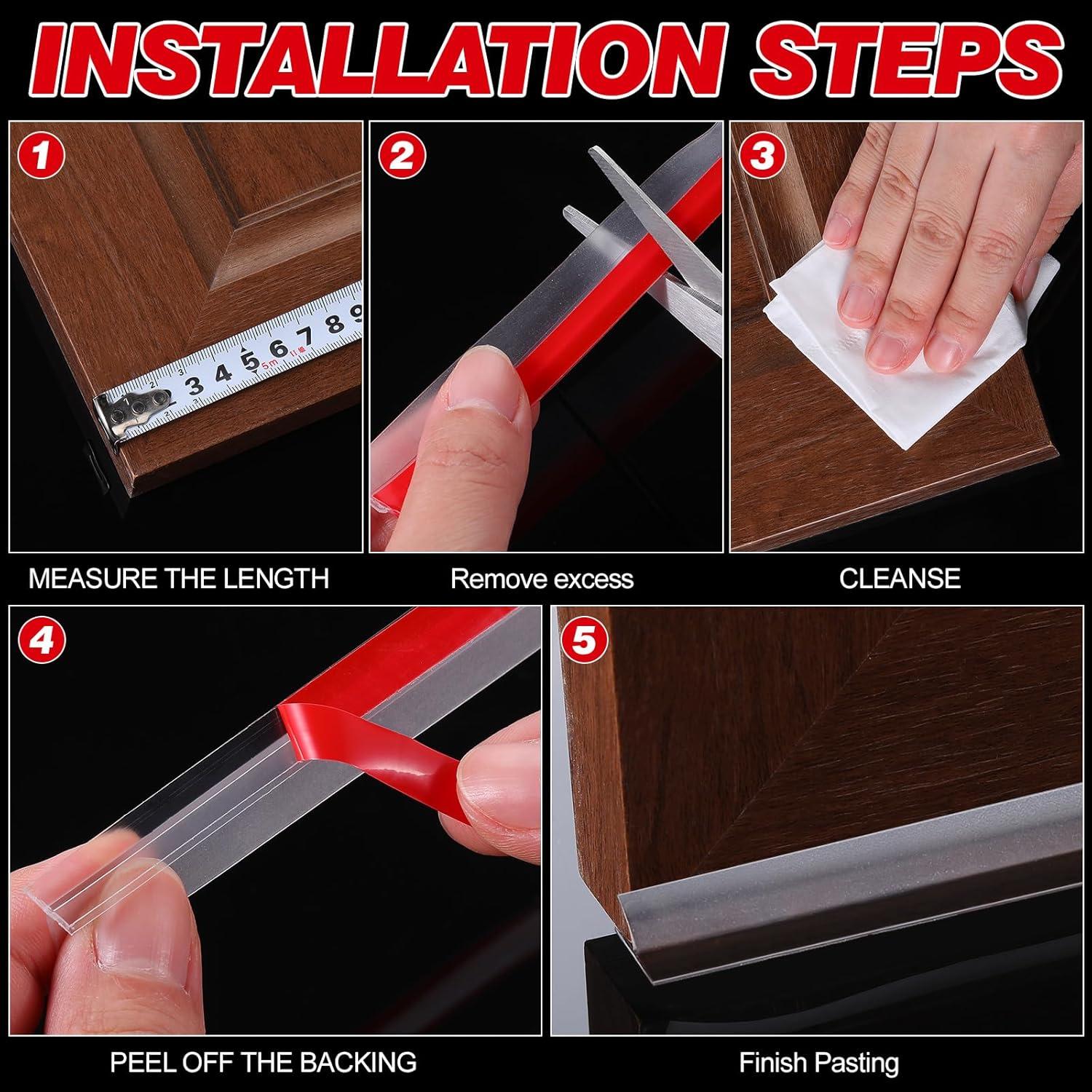 Tira de Sello de Puerta de Ducha Nuanchu 1.85m Transparente - 2 Pcs