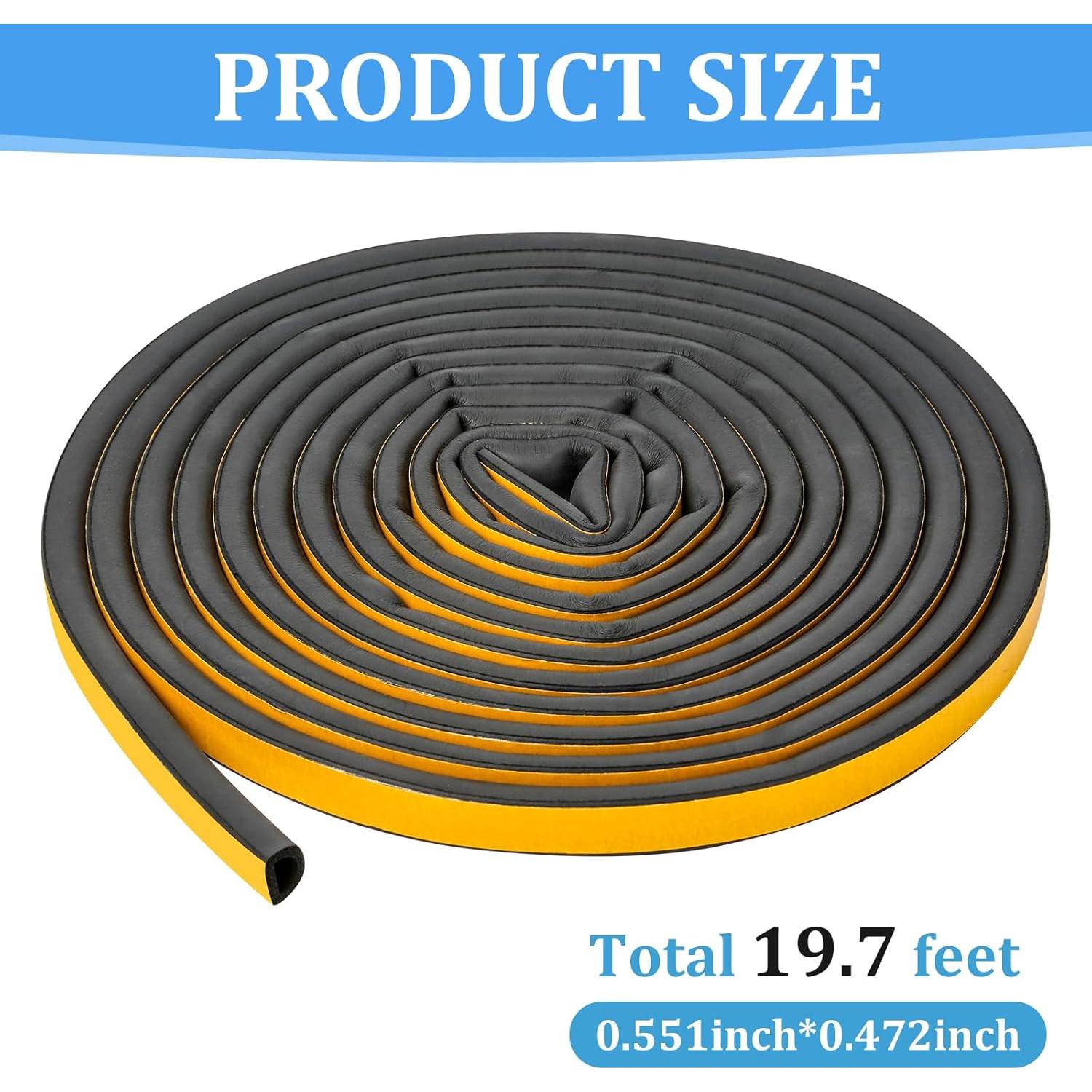 Sello de Puerta de Goma Amzjjle 6.4oz 19.7ft Aislamiento Acústico