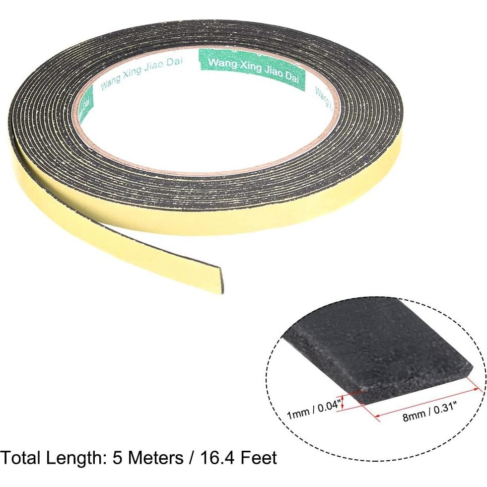 Cinta de Espuma Selladora uxcell 8mm Ancho 1mm Grosor 5m