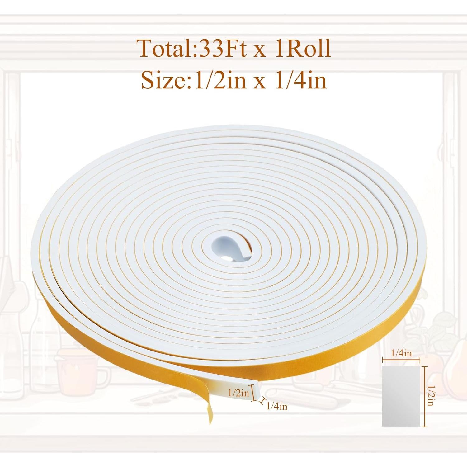 Tira de Sellado de Espuma Frienda 10.06m Adhesivo Blanco