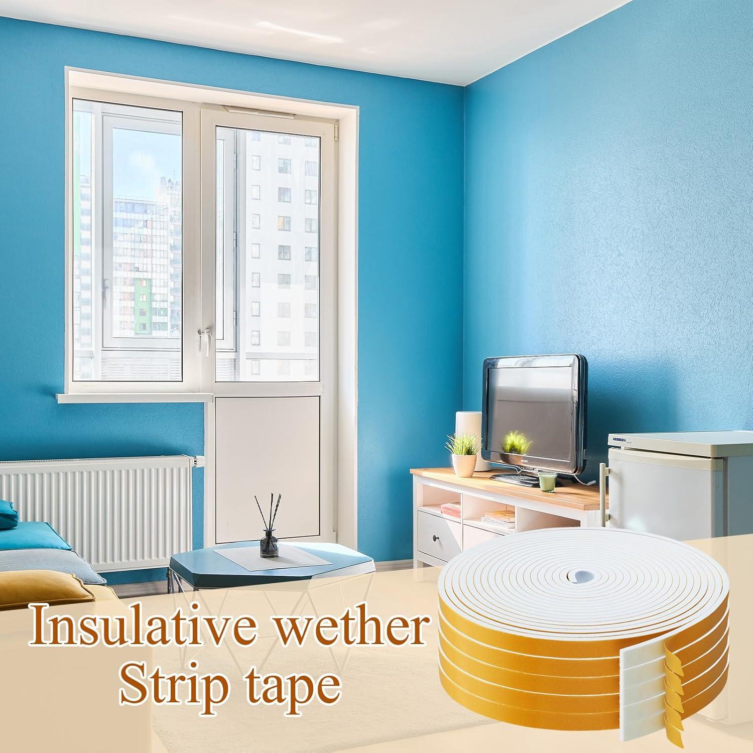 Tira de Sellado de Espuma Frienda 10.06m Adhesivo Blanco