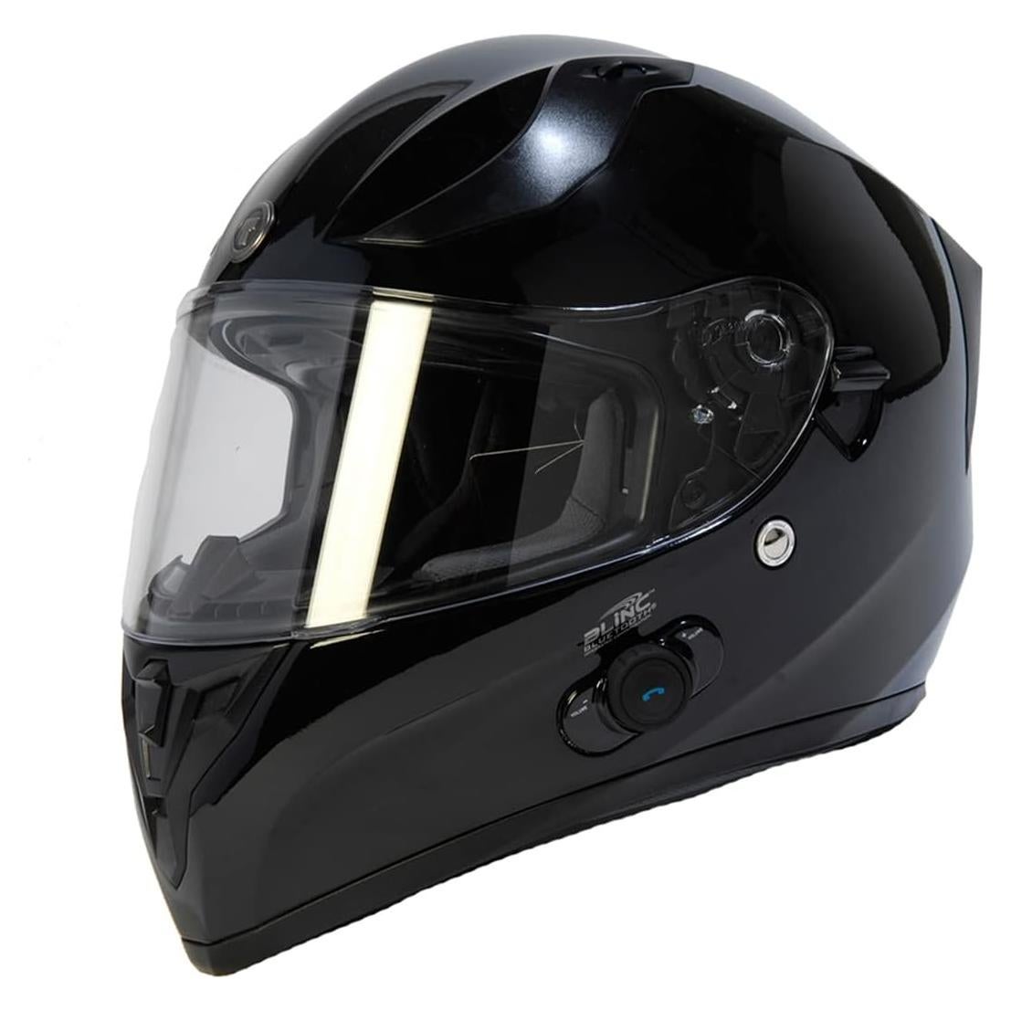 Casco Integrado TORC T15B Bluetooth Moto Negro Brillante