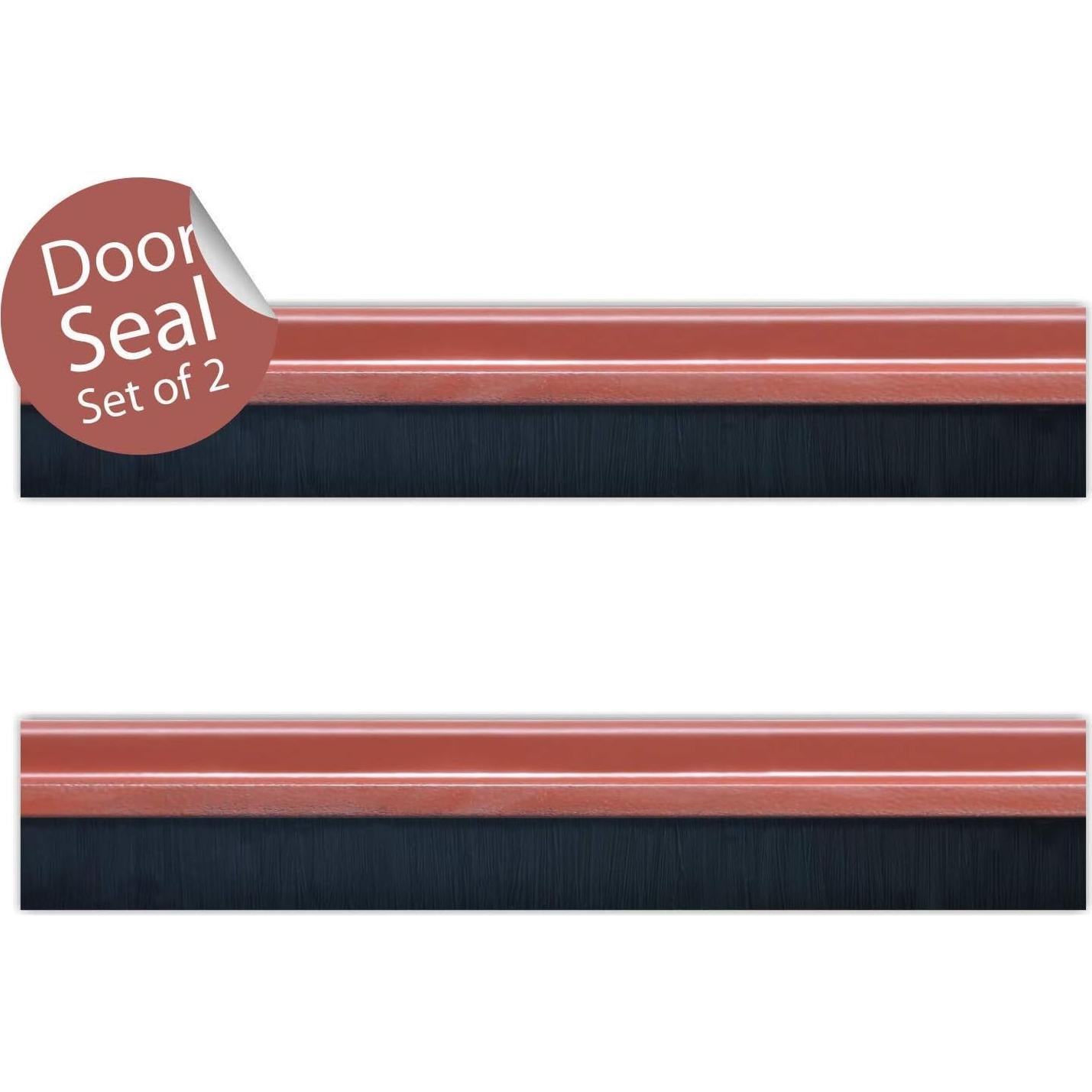 Sello de Puerta Deco Window 2 Pcs Aluminio 94 cm Chocolate