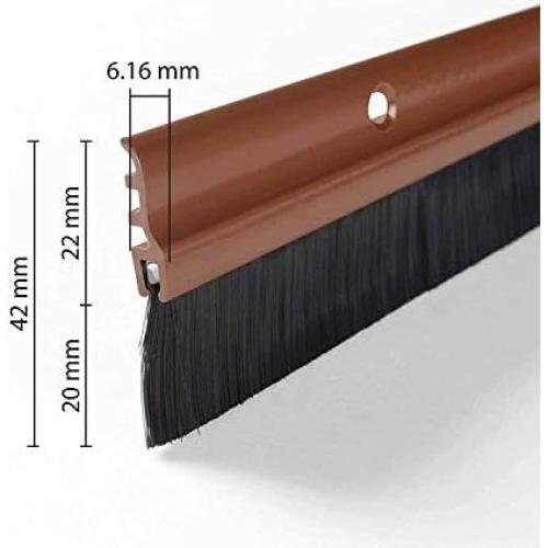 Sello de Puerta Deco Window 2 Pcs Aluminio 94 cm Chocolate