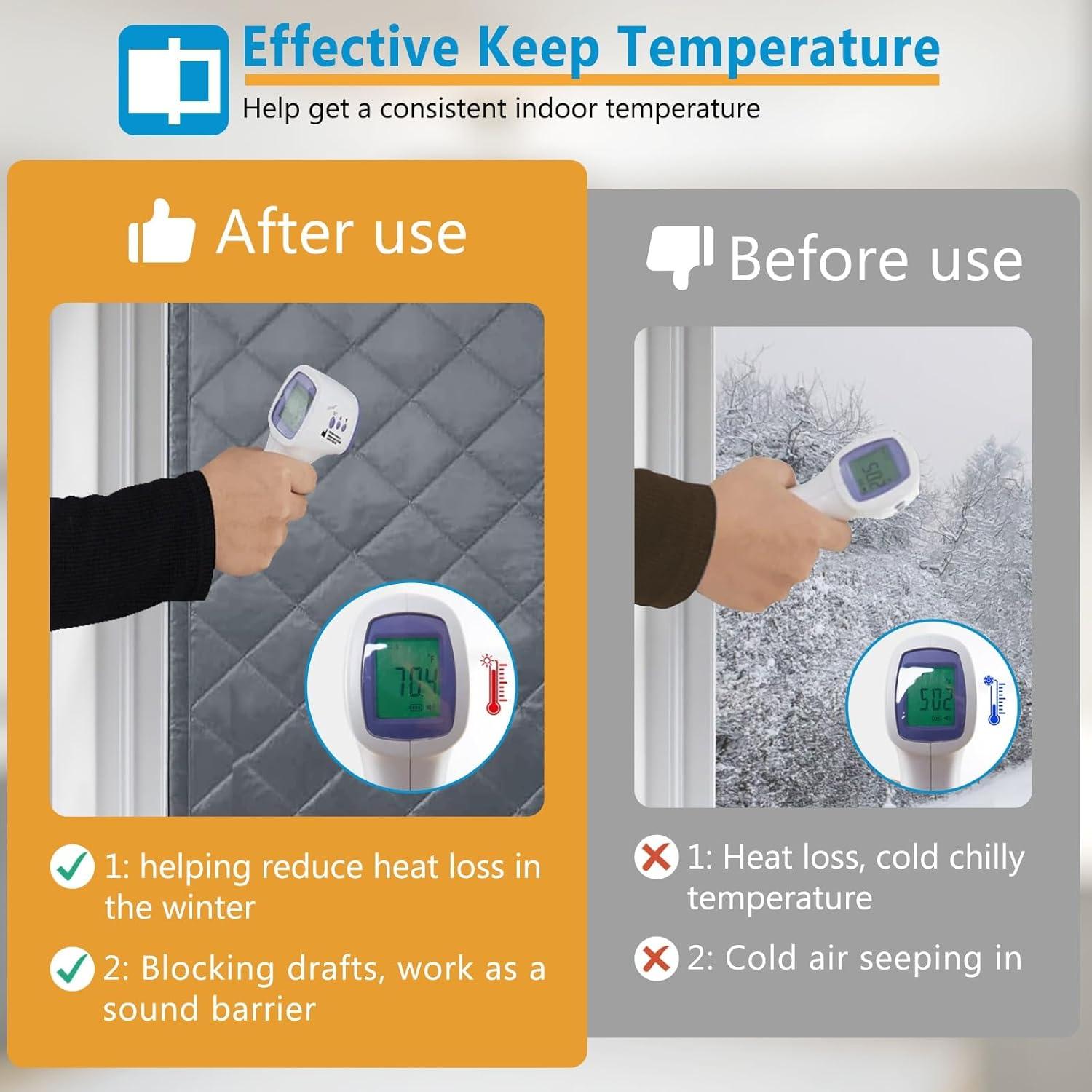 Cortina Térmica Aislante Magnética Anze 30" x 80" Gris