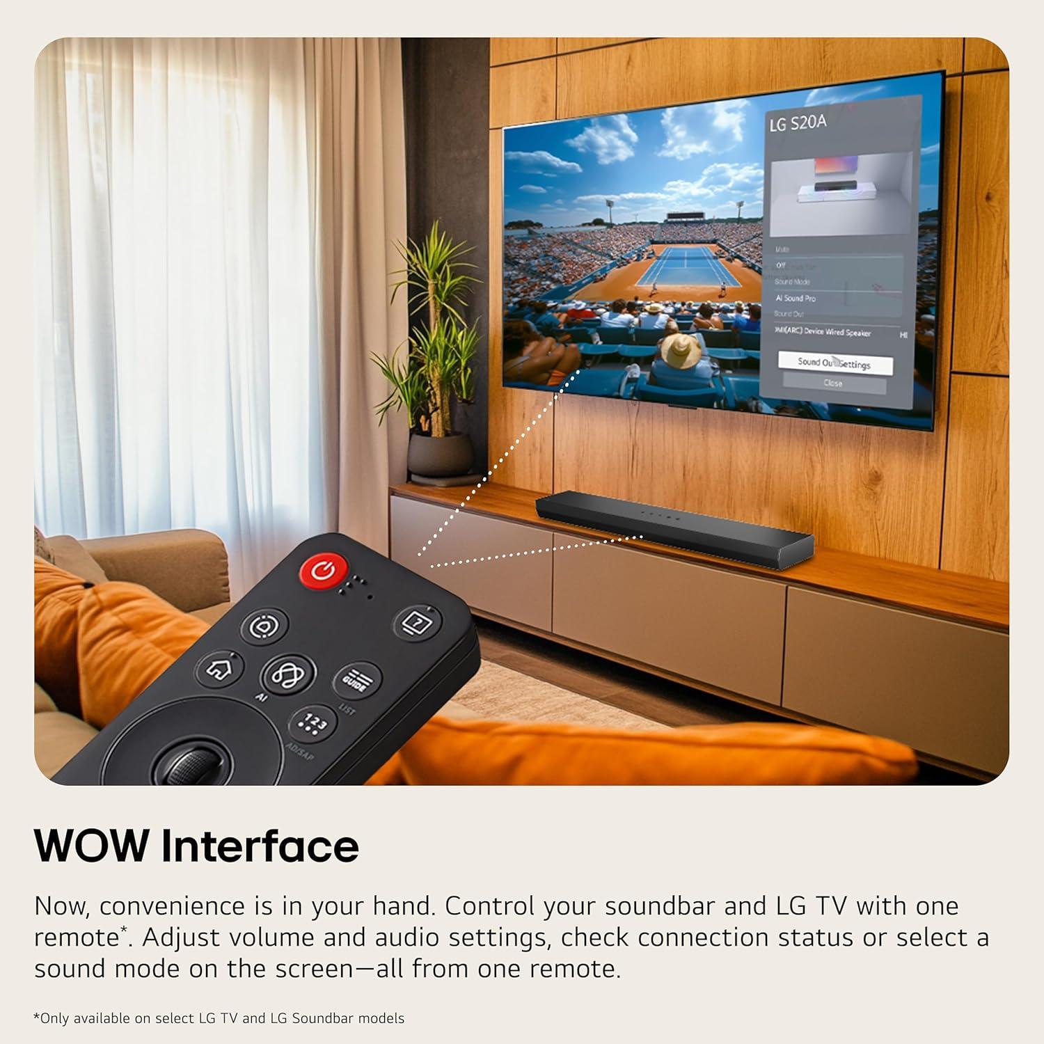 Barra de Sonido LG S60T 3.1 con Subwoofer Inalámbrico