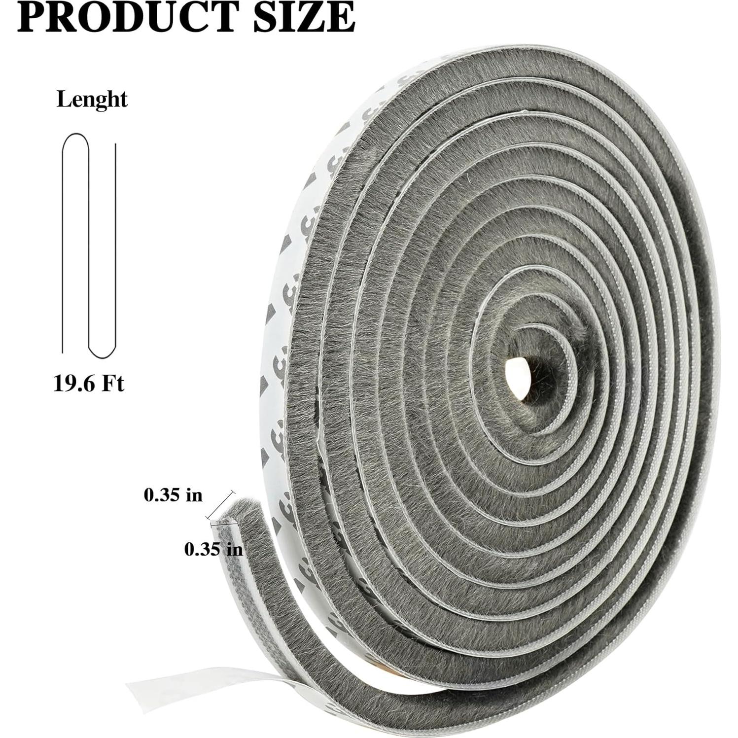Tira de Sello Autoadhesiva Orgthin 6m Aislante Acústico Gris