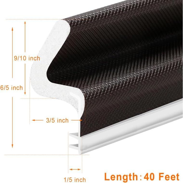 Tira de Sellado para Puertas Genérica 12 Metros Negra Aislante