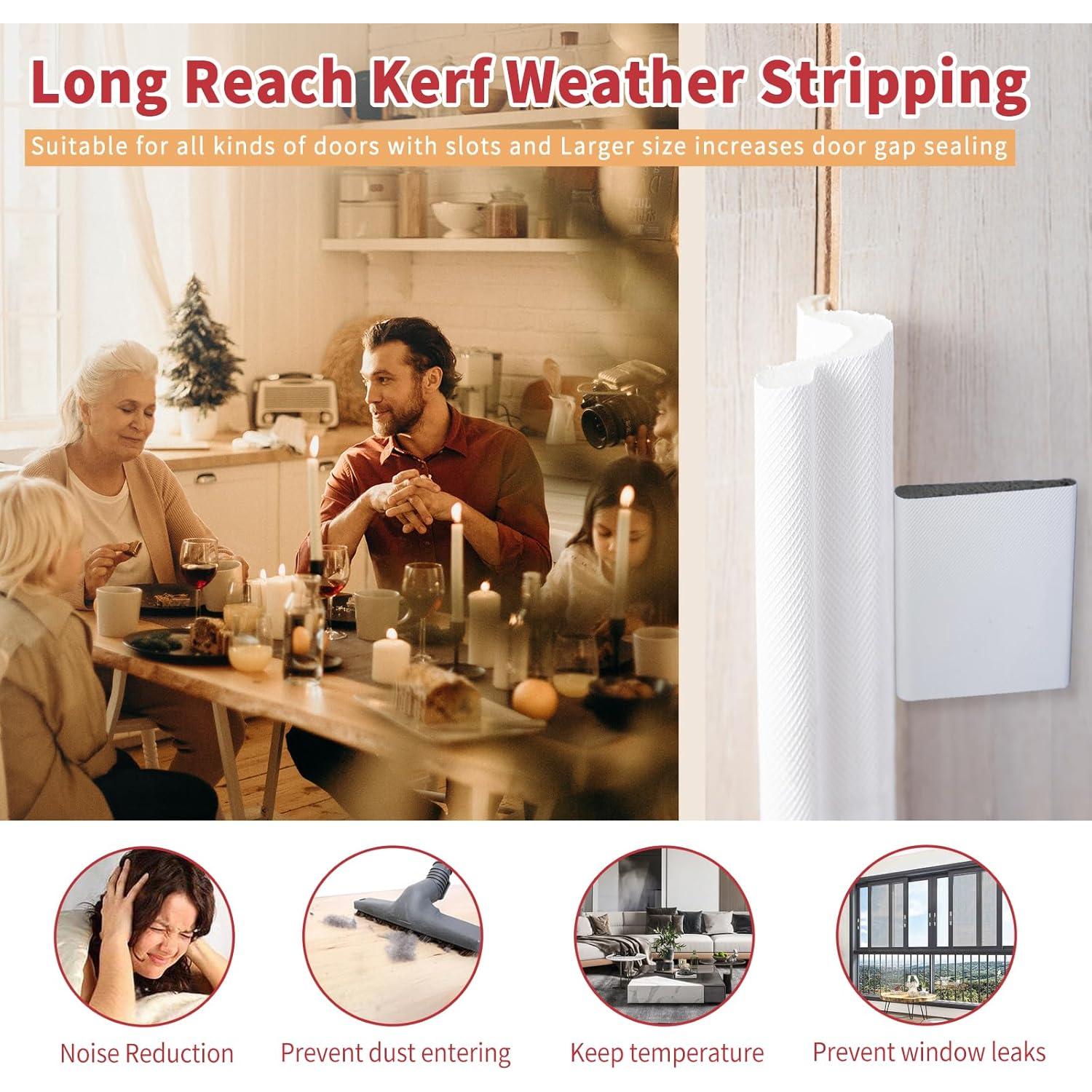 Burlete de Puerta 26 Pies BISOTHAI Aislamiento Acústico Blanco