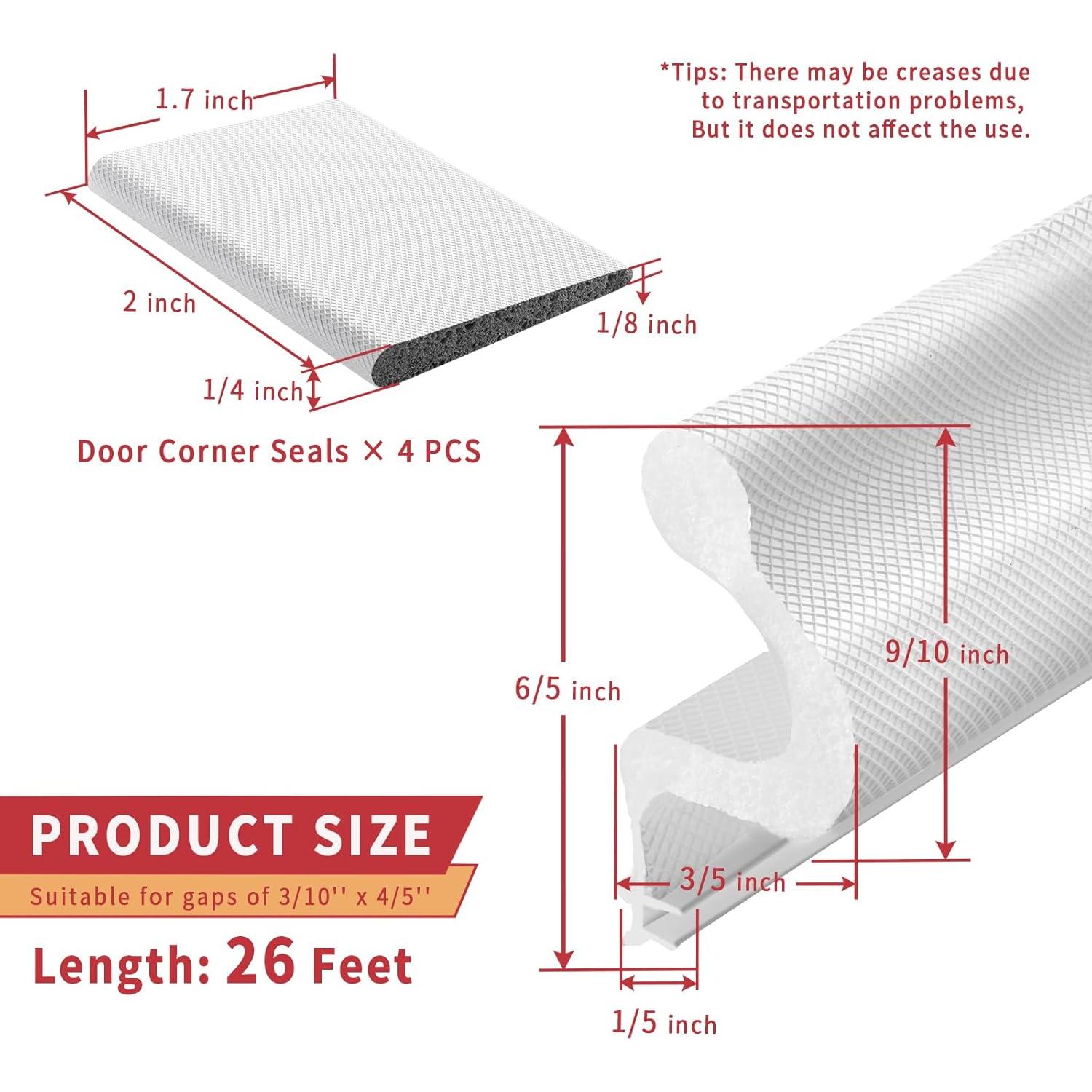 Burlete de Puerta 26 Pies BISOTHAI Aislamiento Acústico Blanco