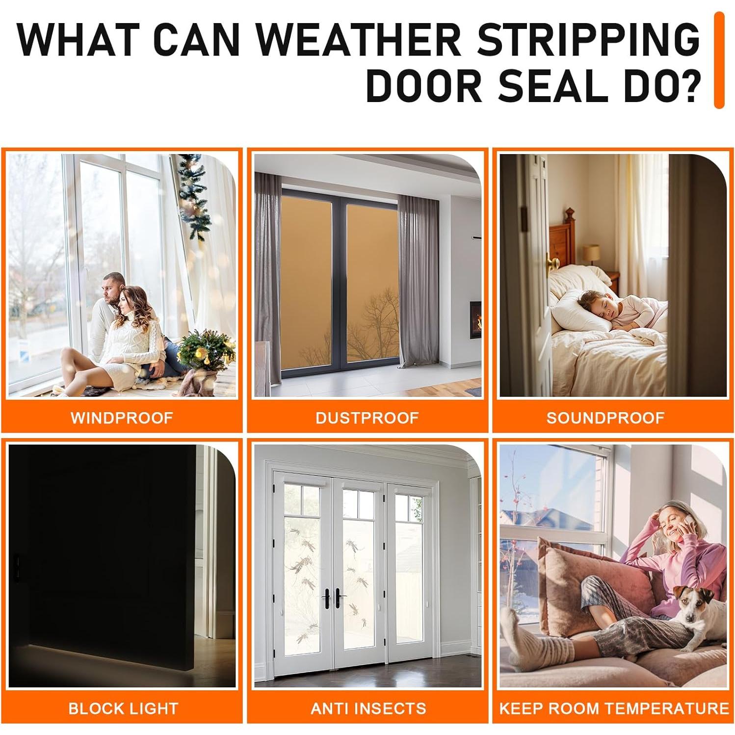 Sellador de Puerta Autoadhesivo Ormein 7m Silicona Blanco