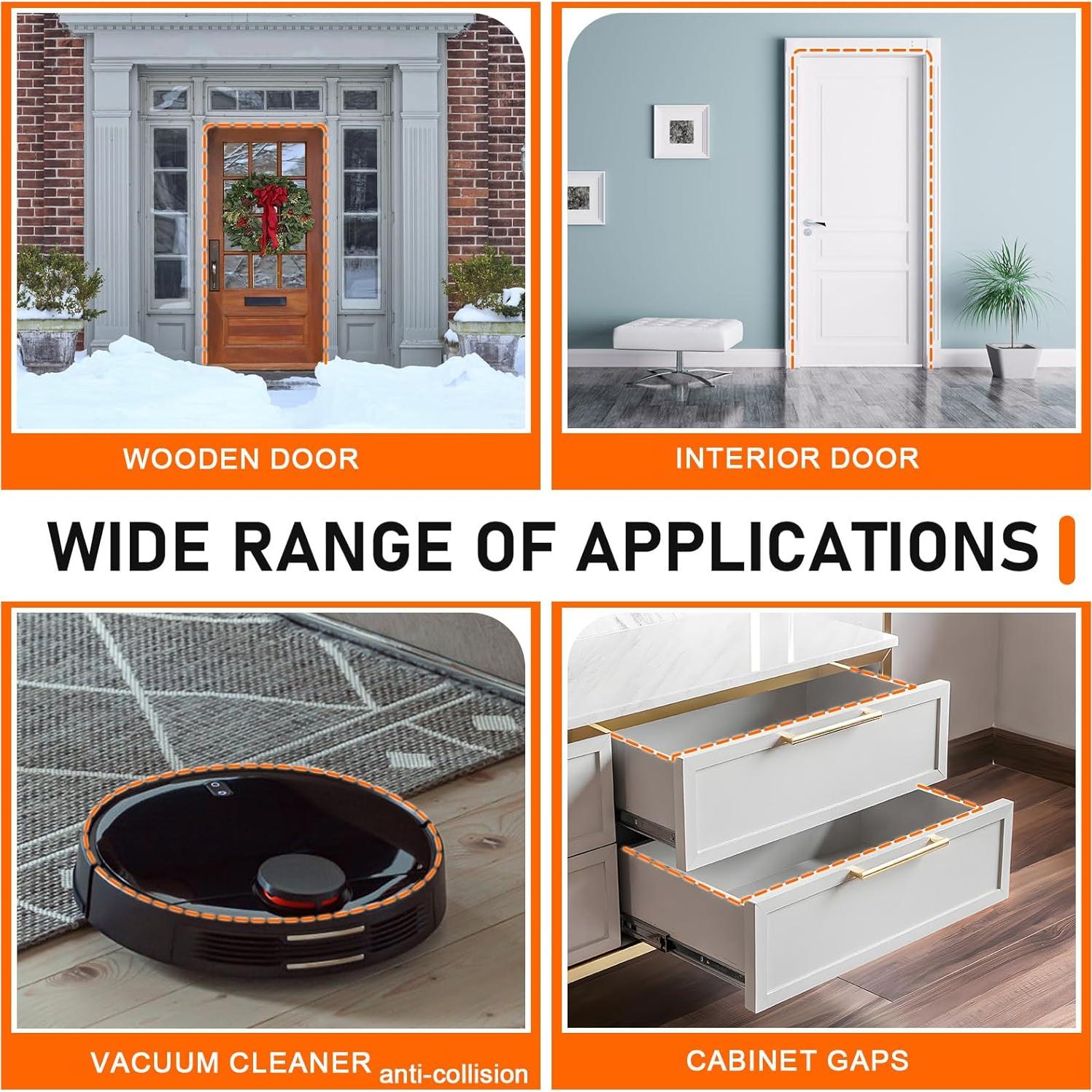 Sellador de Puerta Autoadhesivo Ormein 7m Silicona Blanco