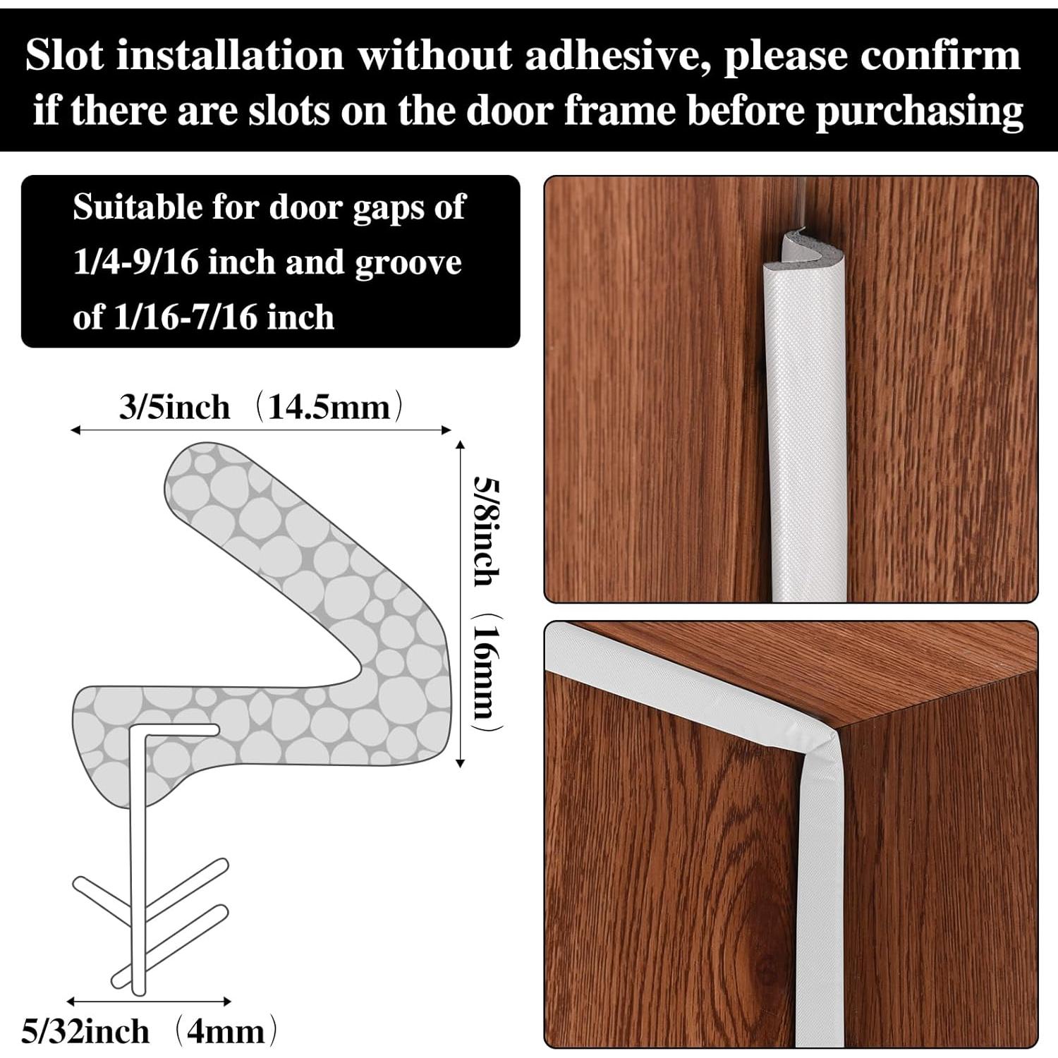 Tira de sellado para puertas Bouiexye 40 pies blanca a prueba de sonido