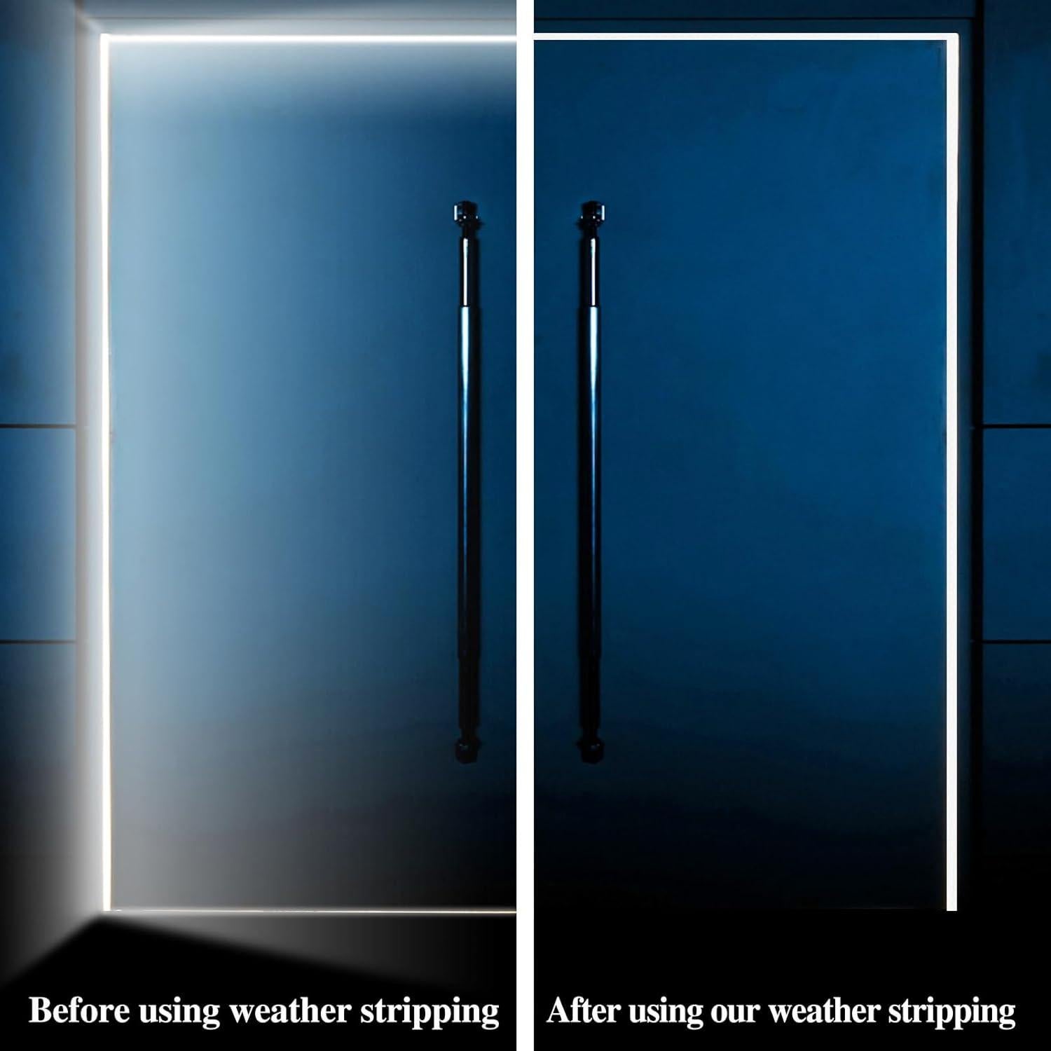 Tira de sellado para puertas Bouiexye 40 pies blanca a prueba de sonido