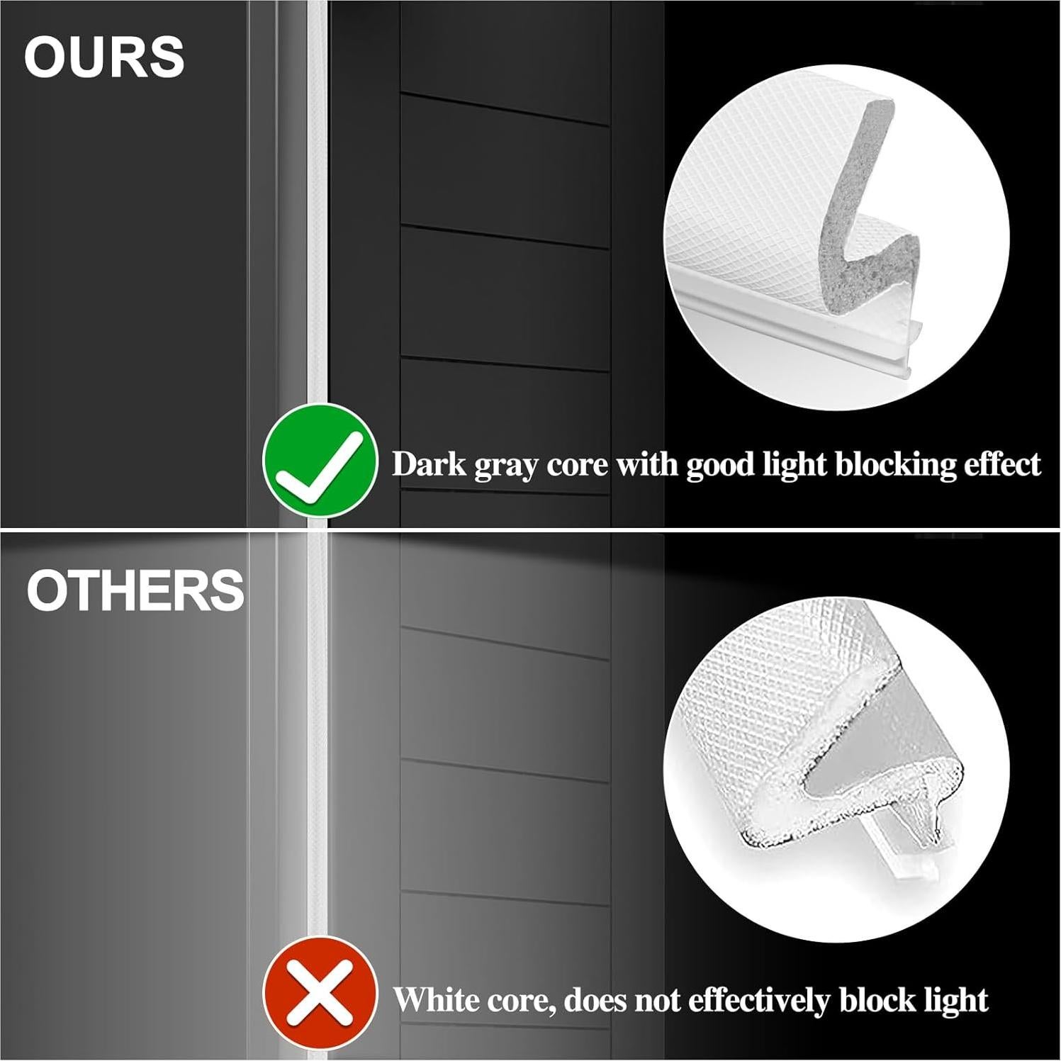 Tira de sellado para puertas Bouiexye 40 pies blanca a prueba de sonido