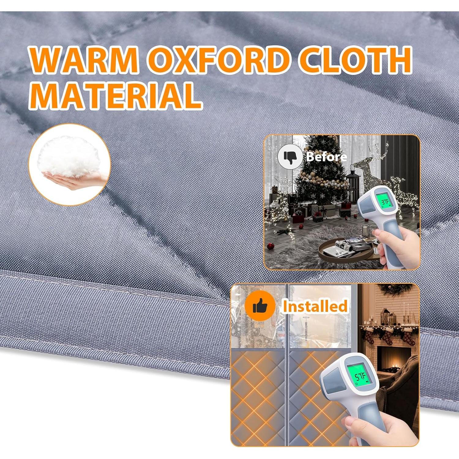 Cortina Térmica Aislante ZEIWEO 36x82" Algodón Grueso