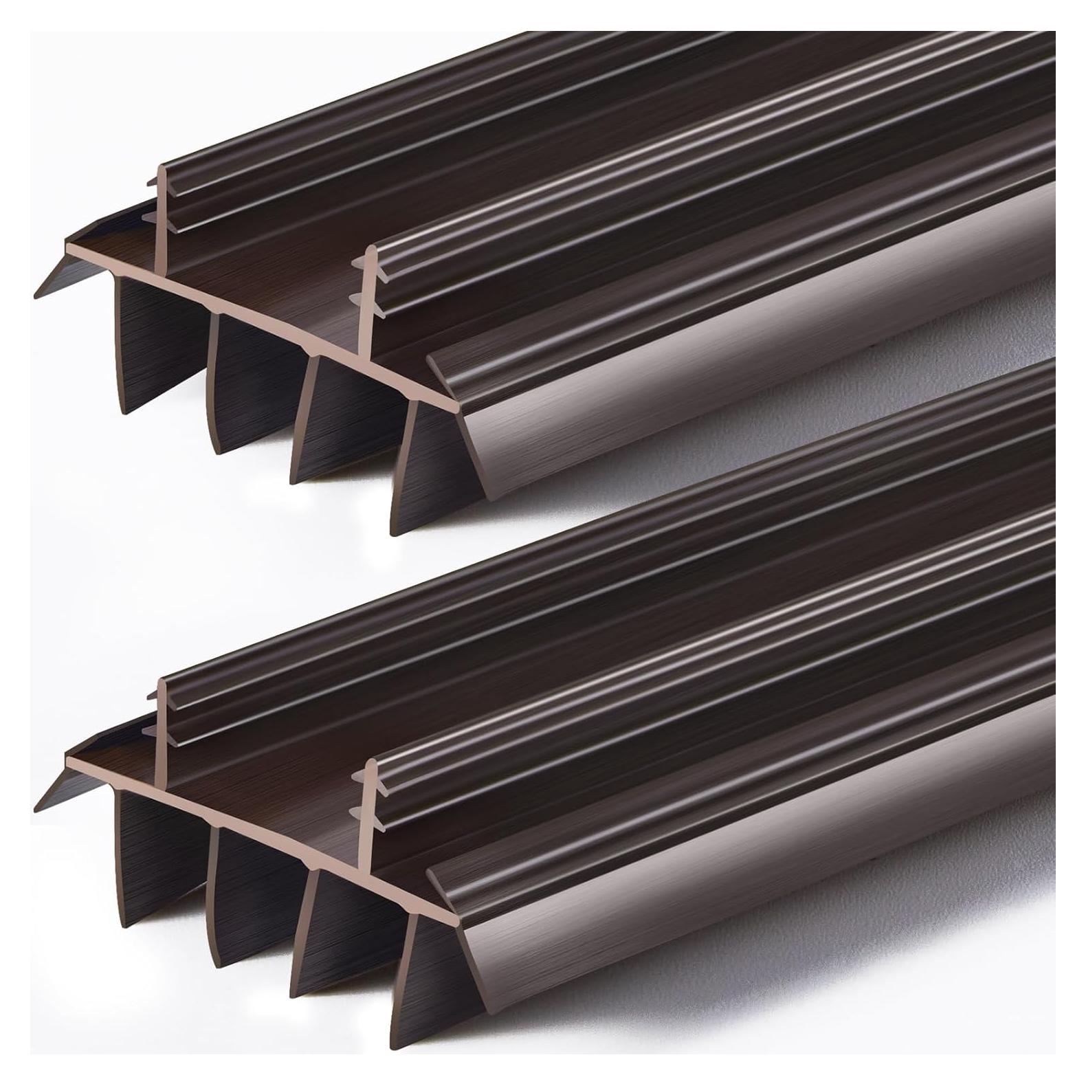 Sello Inferior de Puerta Pushglossy 91.44 cm PVC Marrón 2 Pcs