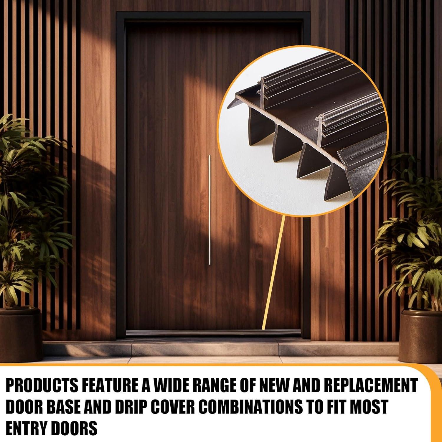 Sello Inferior de Puerta Pushglossy 91.44 cm PVC Marrón 2 Pcs