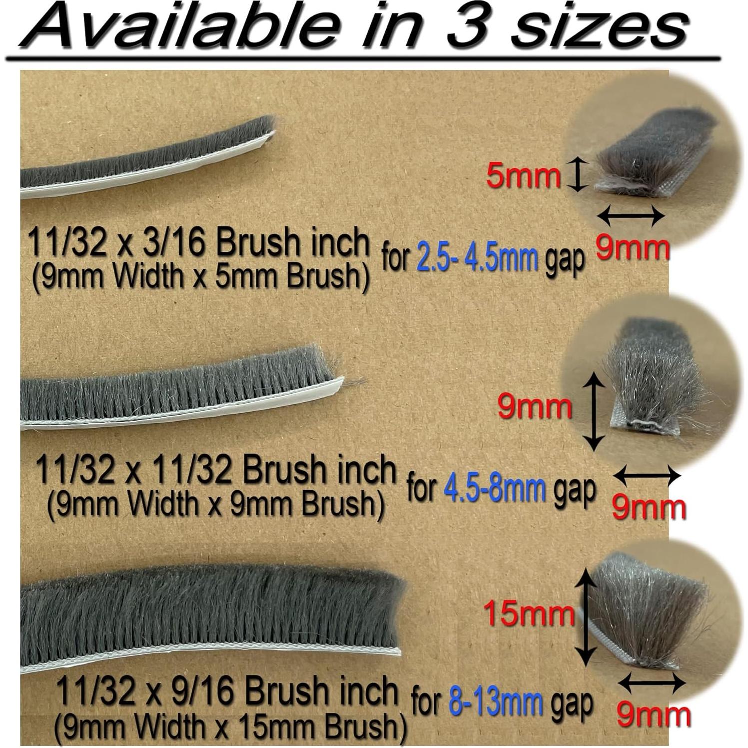 Cepillo de Sellado Zhilokdor 5m x 9mm Aislamiento Blanco