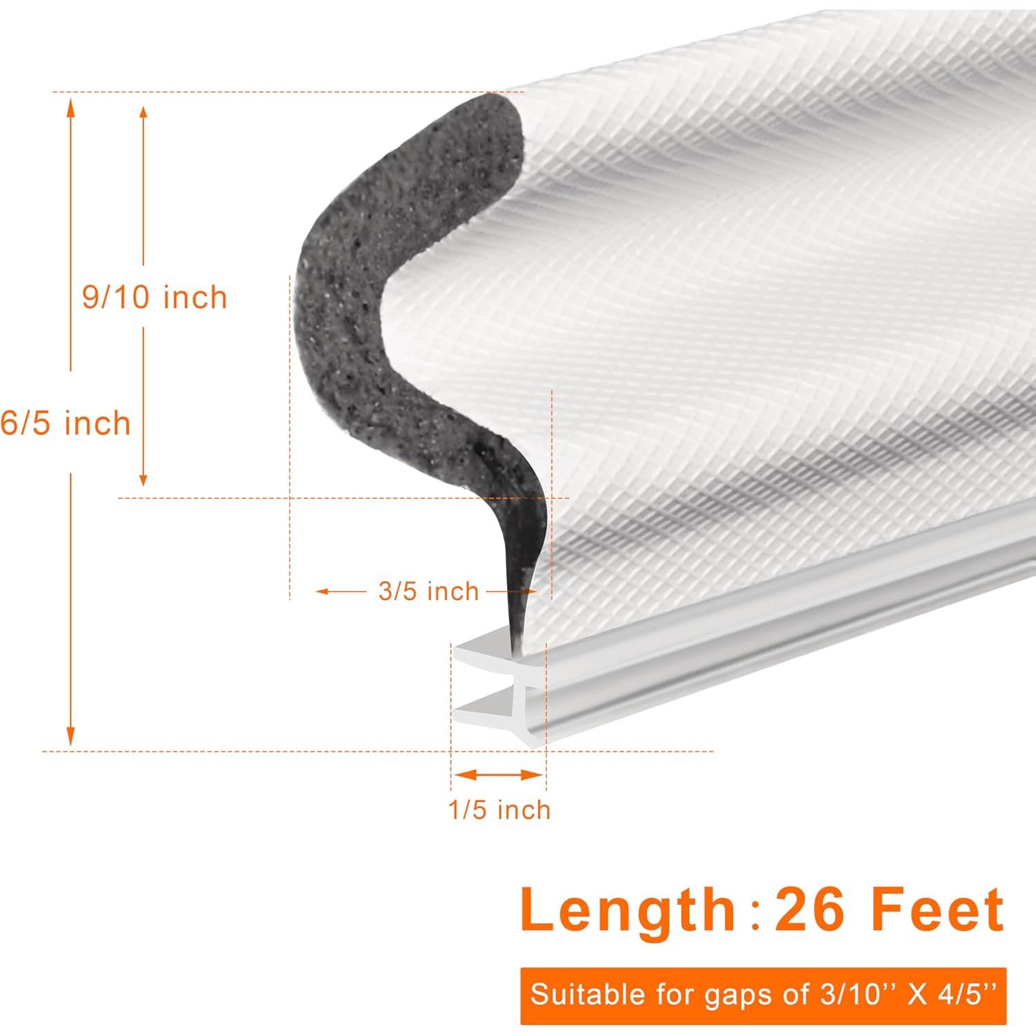 Burlete para Puerta Kerf Blanco 26 pies Aislante Acústico