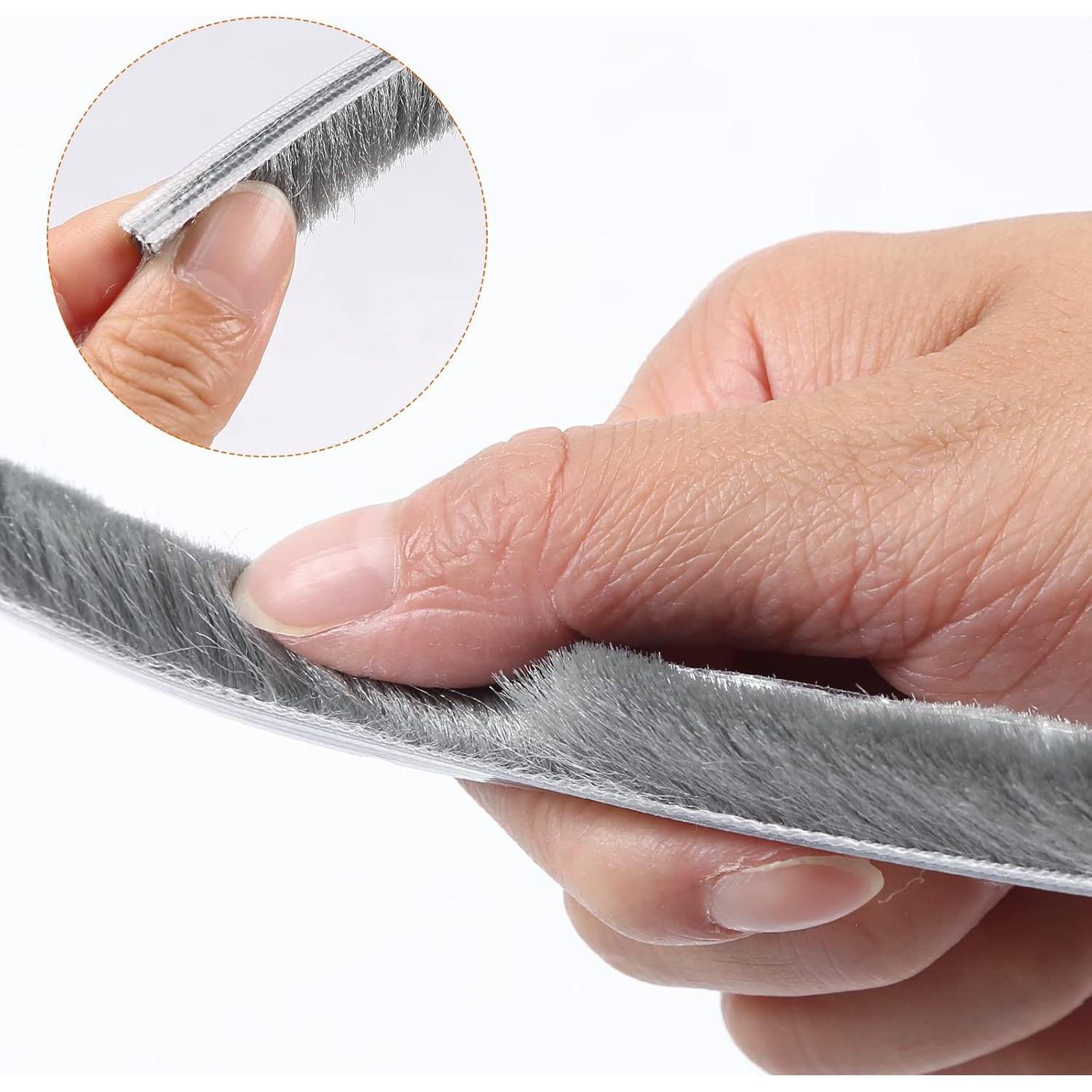 Burlete de Cepillo Hokmly 5m Gris 5mm x 6mm para Puertas y Ventanas