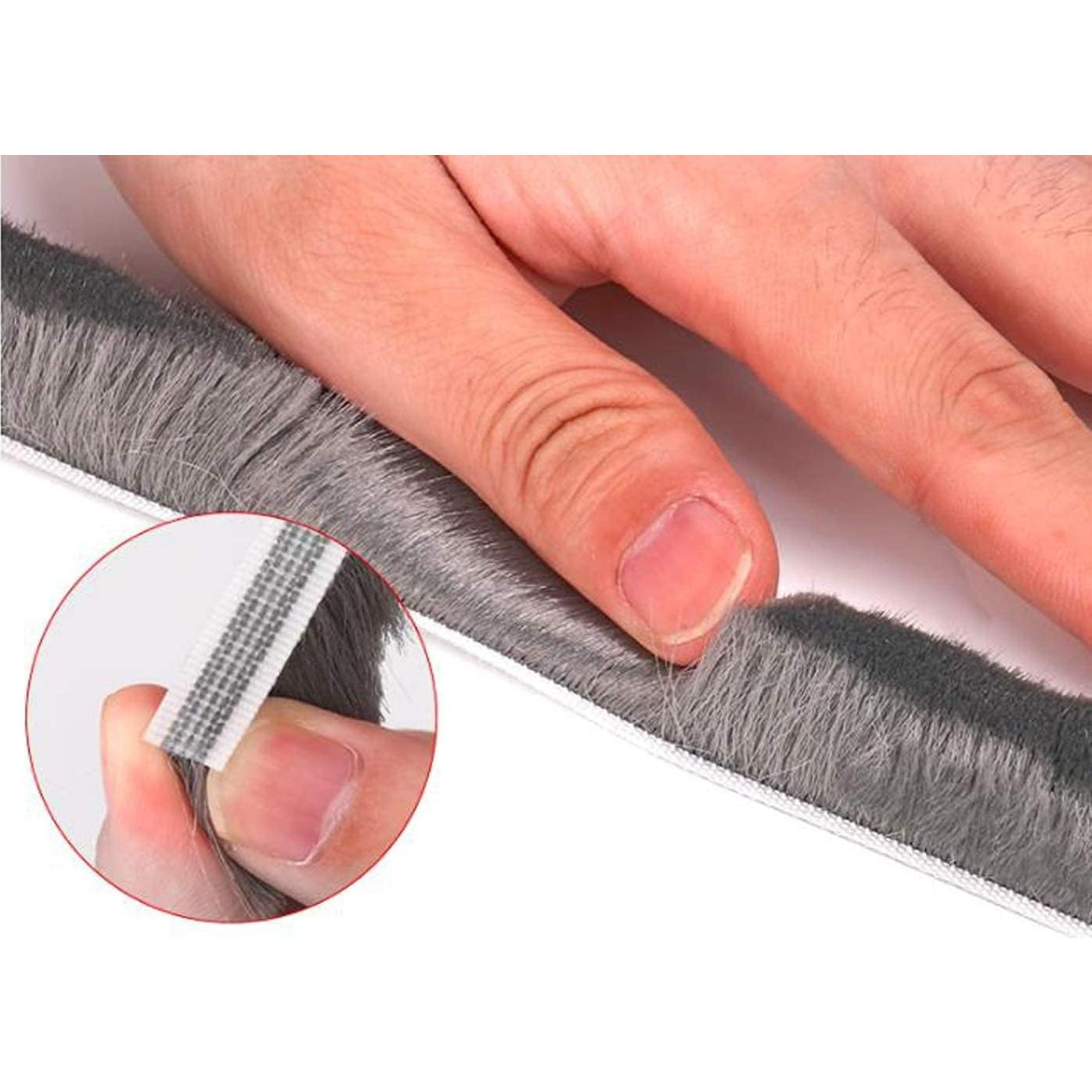 Burlete de Cepillo Hokmly 5m Gris 5mm x 6mm para Puertas y Ventanas