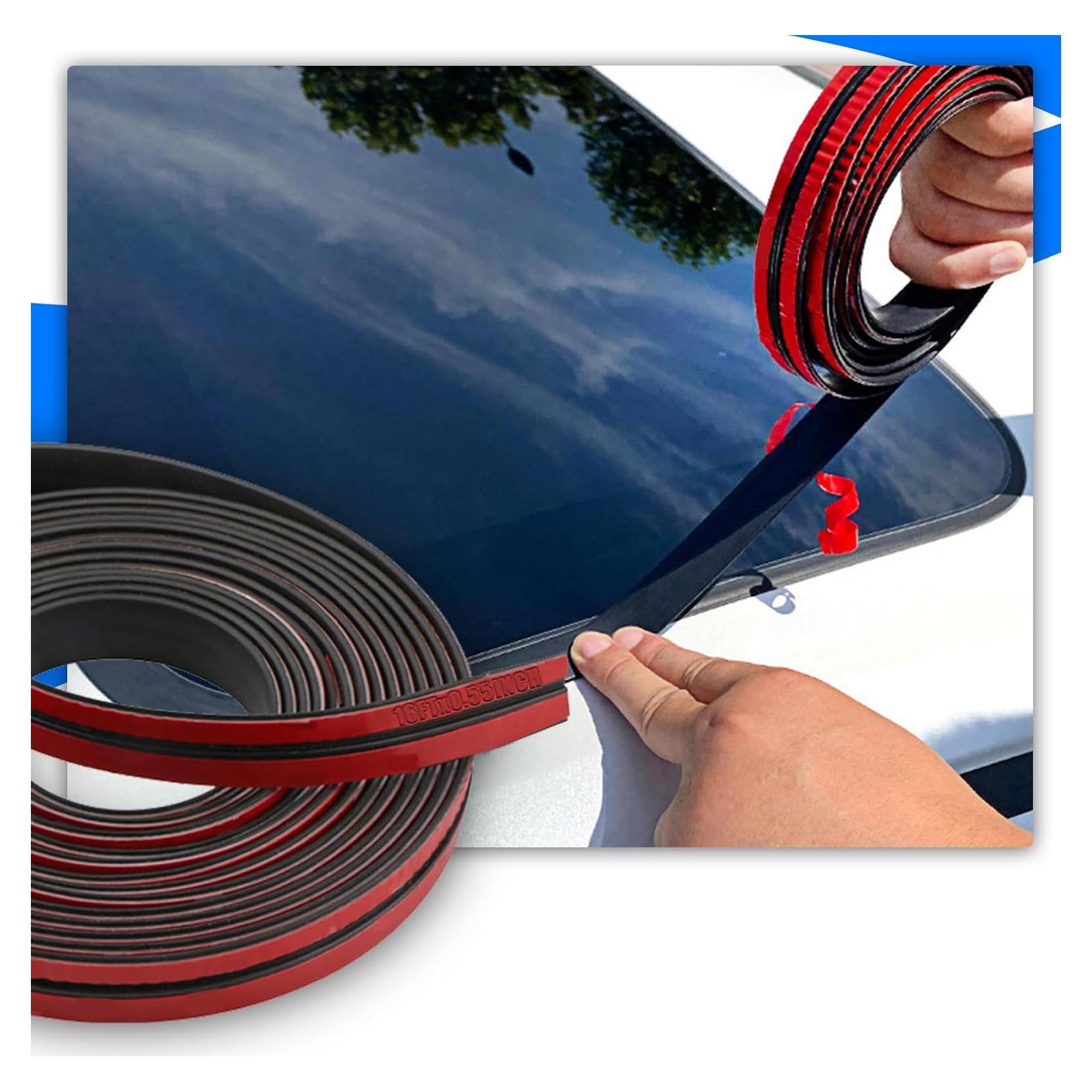 Tira de Sellado para Puerta de Coche Smeyta 4.88m Goma Negra