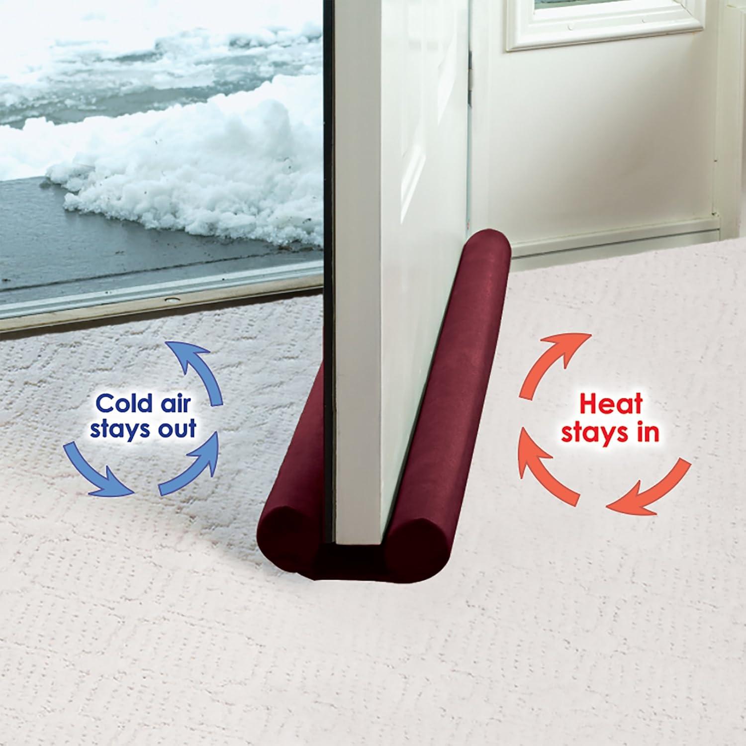 Bloqueador de Corrientes Twin Draft Guard Borgoña - Juego de 2