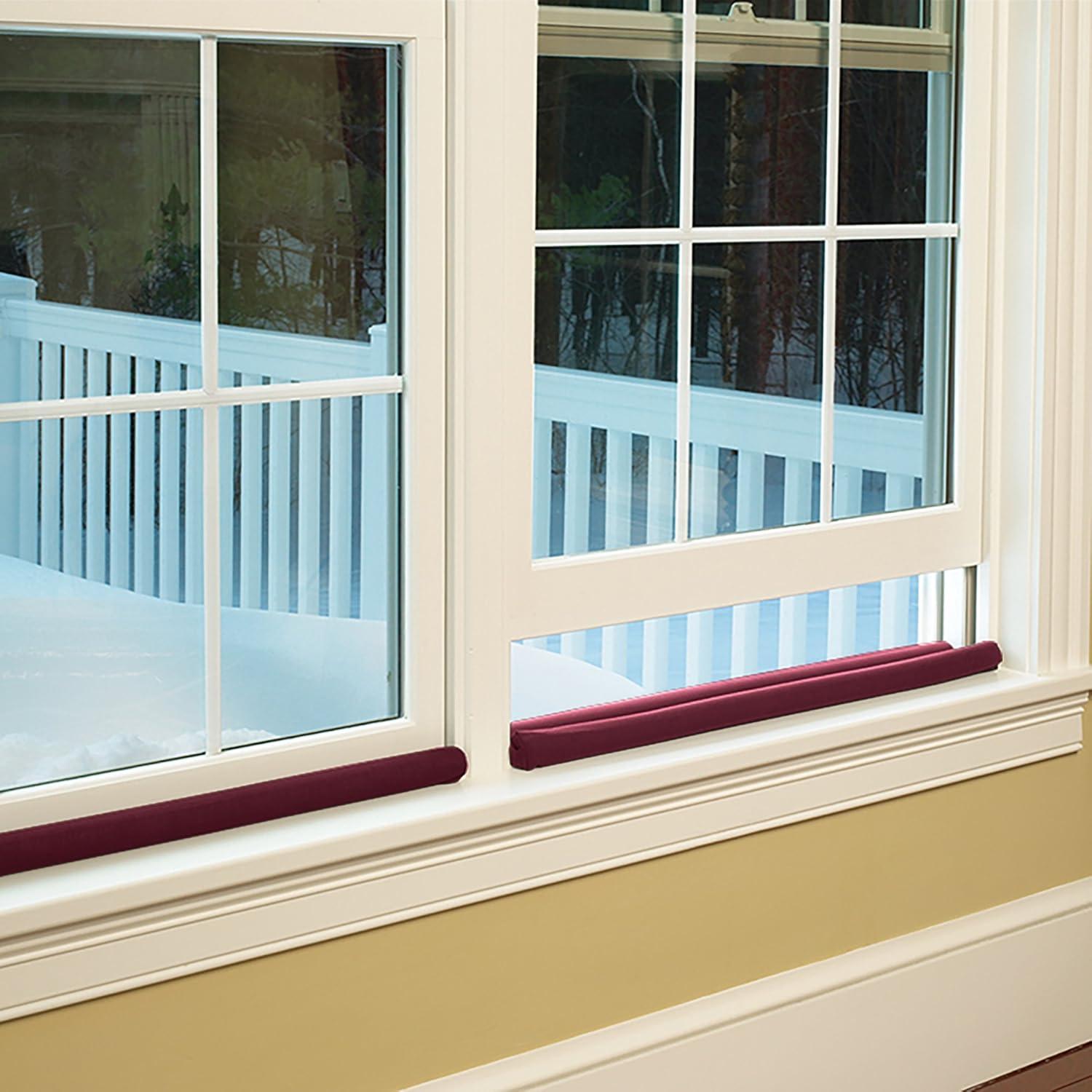 Bloqueador de Corrientes Twin Draft Guard Borgoña - Juego de 2