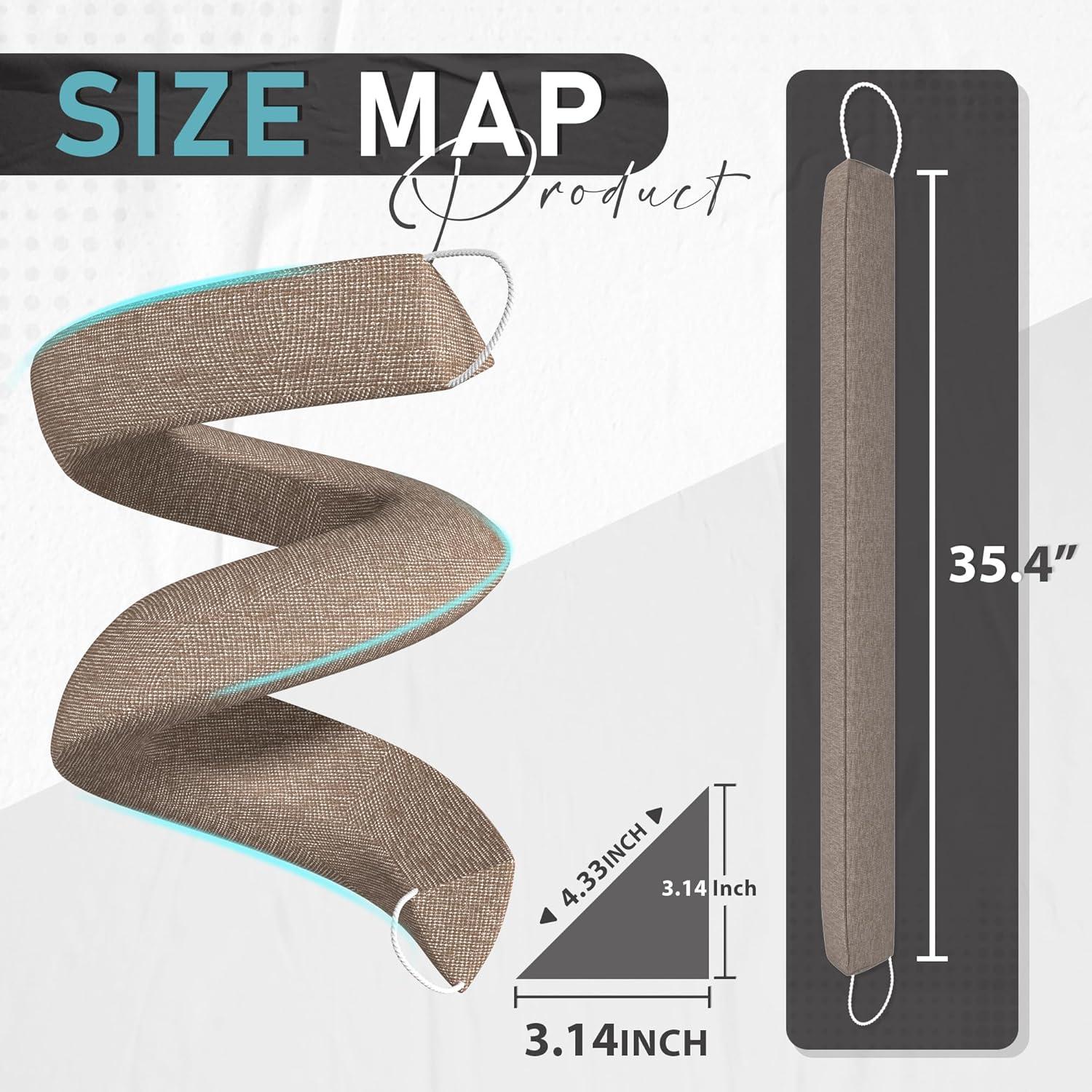 Bloqueador de Corrientes de Aire Triangular SYIPO 89.9 cm Marrón