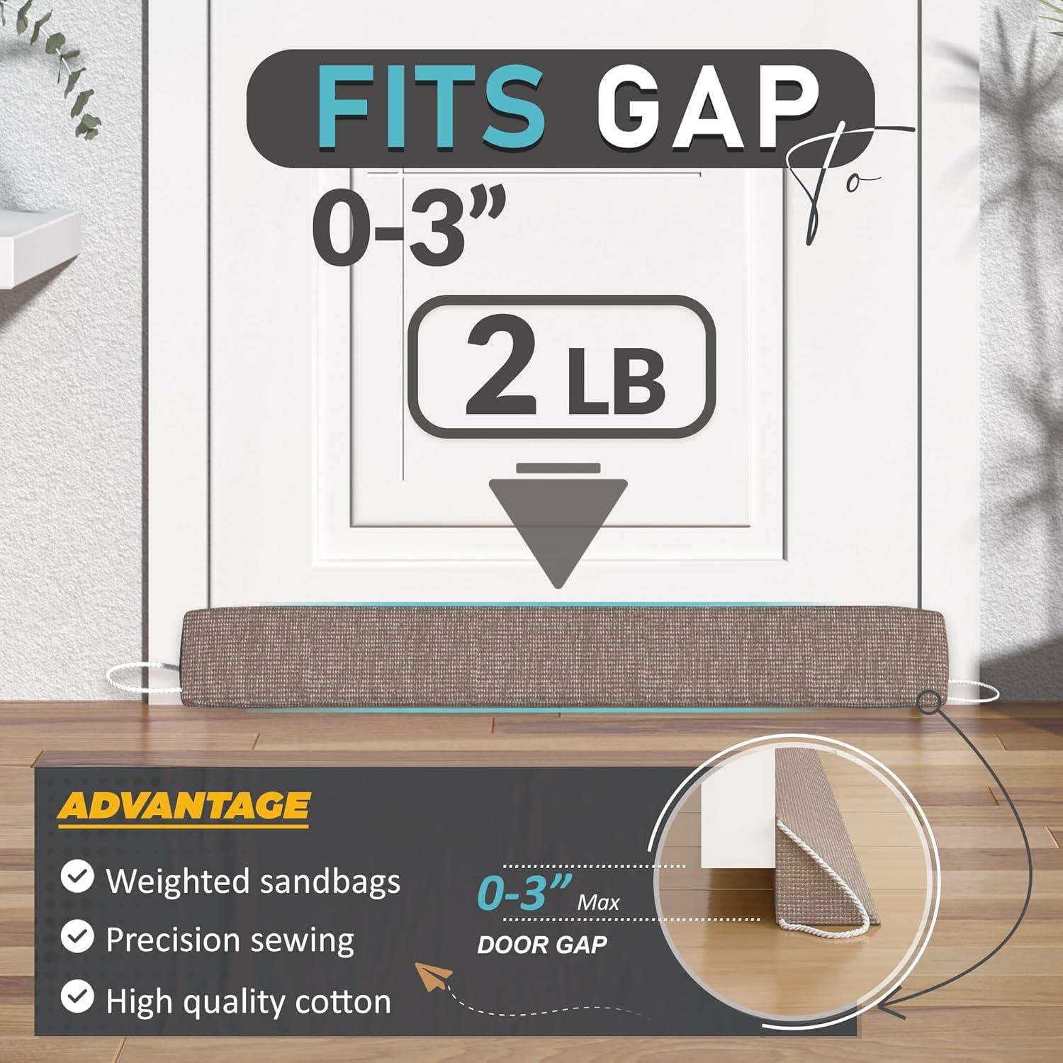 Bloqueador de Corrientes de Aire Triangular SYIPO 89.9 cm Marrón