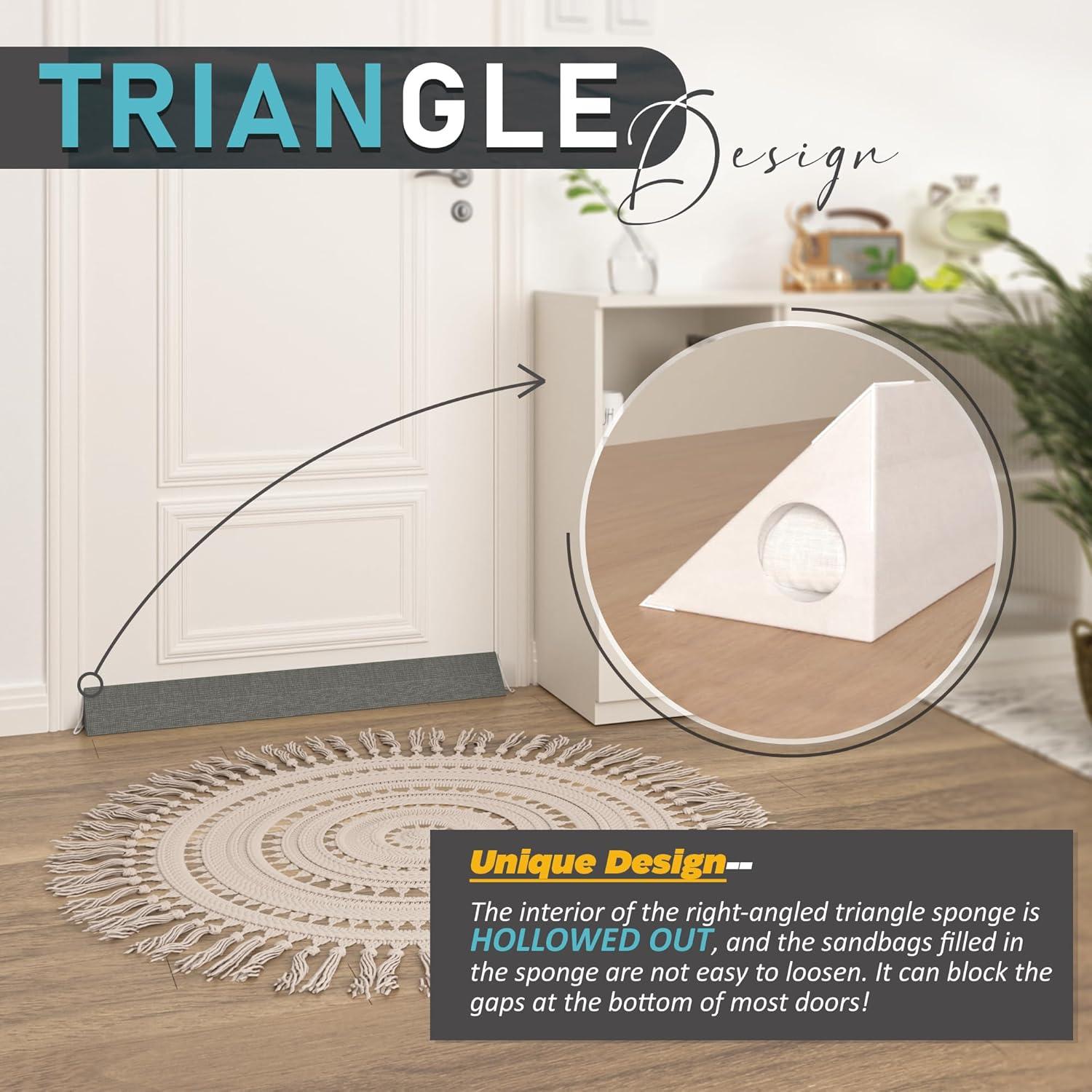 Bloqueador de Corrientes de Aire Triangular SYIPO 89.9 cm Marrón