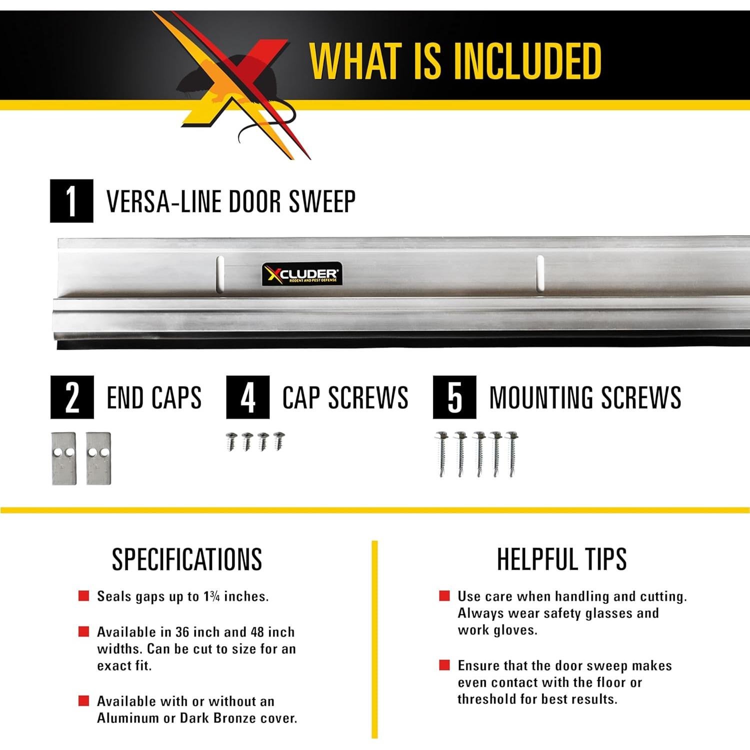 Barrera de Puerta Xcluder Versa-Line 91 cm Aluminio Natural