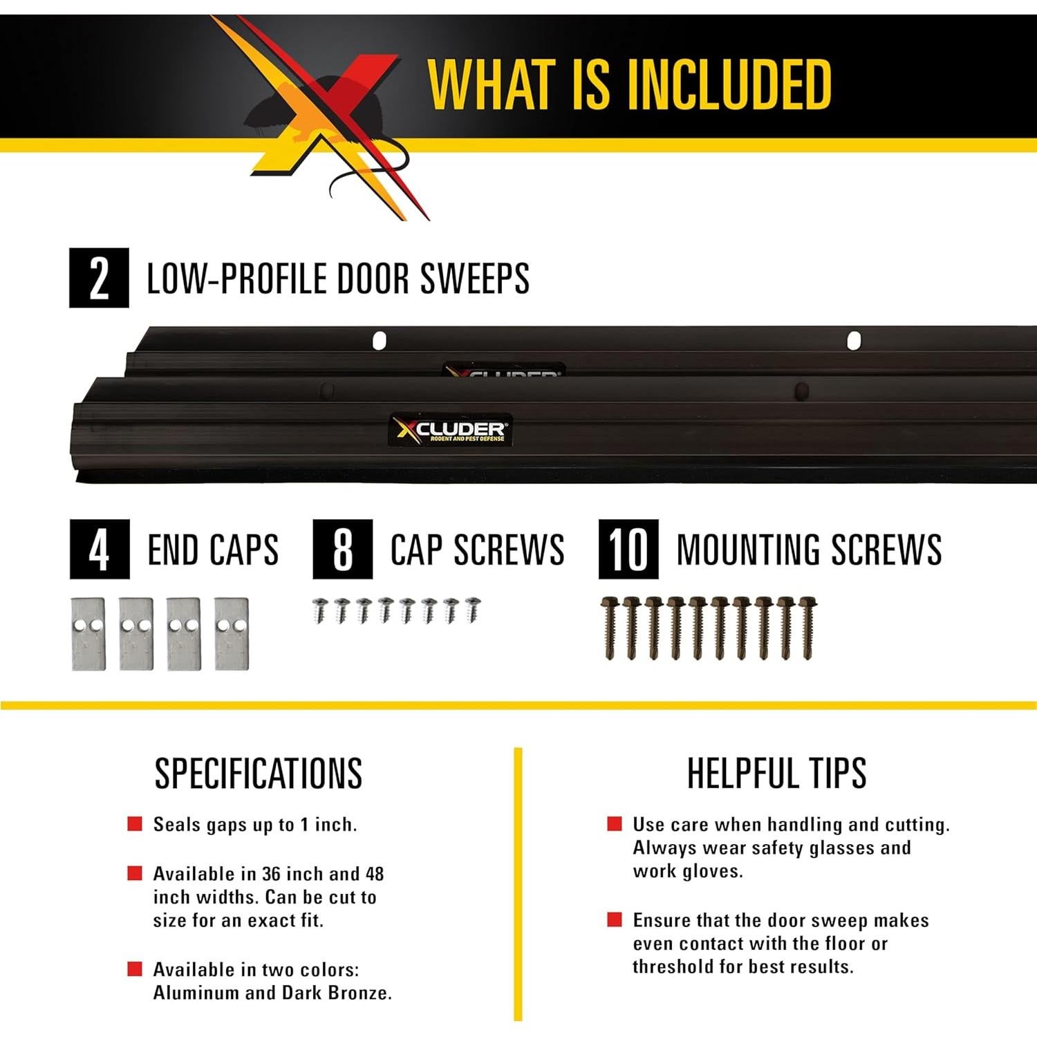 Barrera de Puerta Xcluder 91.44 cm a Prueba de Ratas 2-Pack