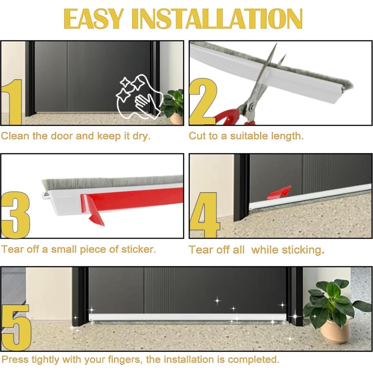 Barrido de puerta Jiyocy 99.8 cm con cepillo y sellador